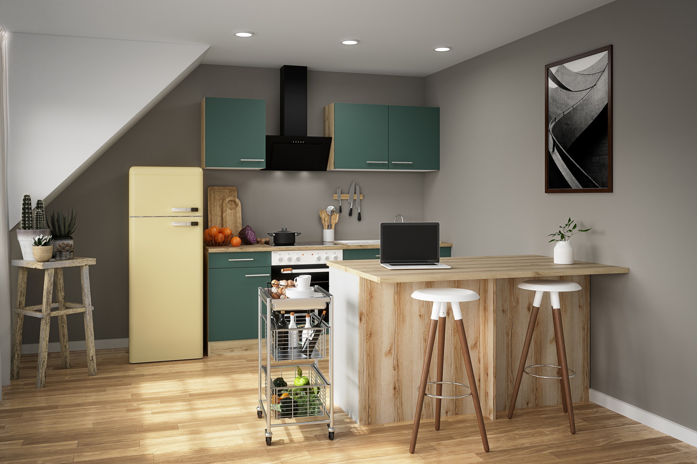 OPTIFIT Kücheninsel »Optifit«, Breite 150 cm, 2 Türen, 3 Schubkästen, 2 Aus günstig online kaufen