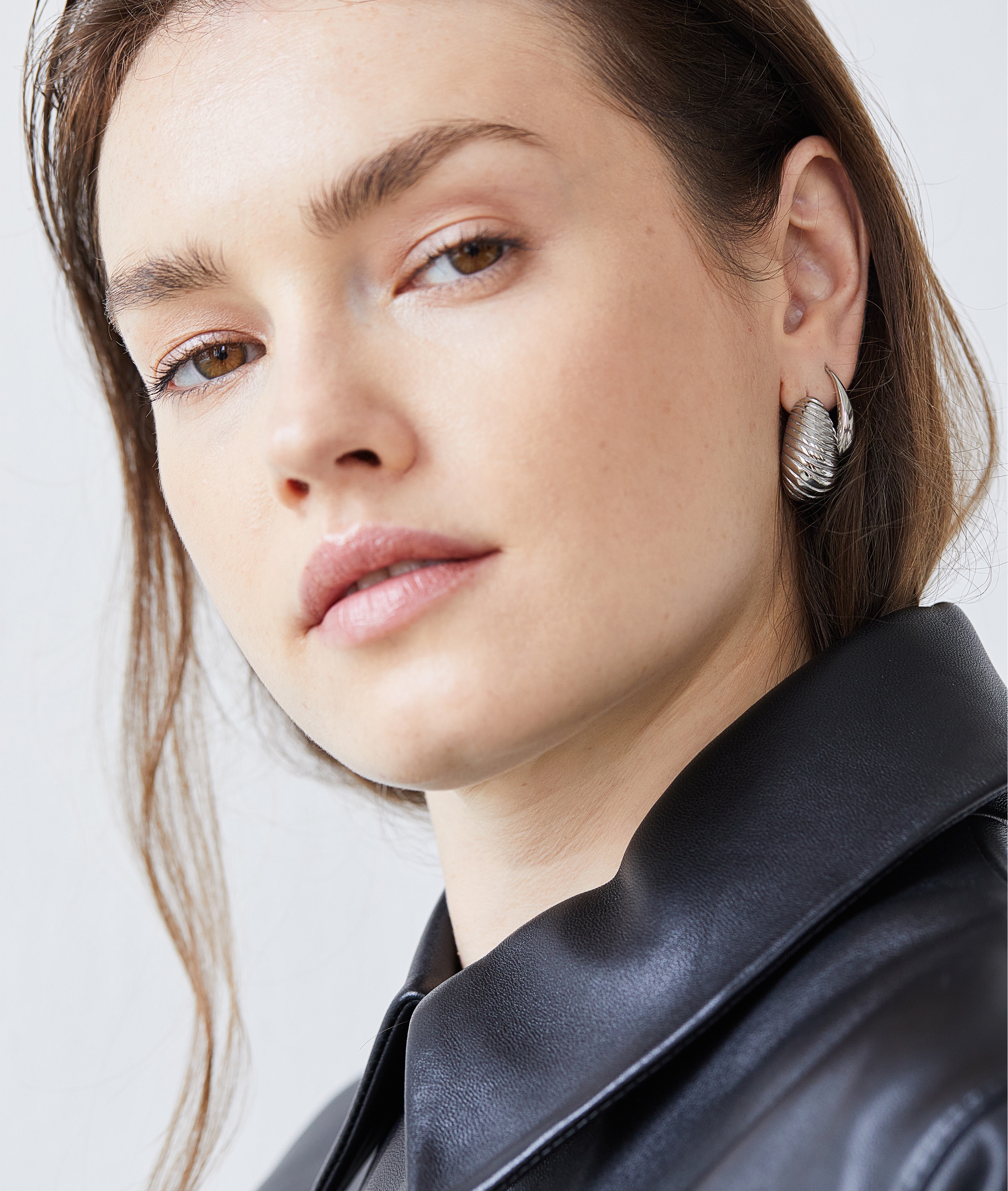 Echtzeit Paar Creolen »Schmuck Geschenk Edelstahl Ohrringe The Organic Drop«