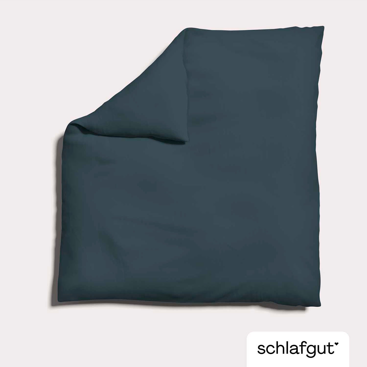 Schlafgut Bettbezug »Knitted Jersey uni, aus Bio-Baumwolle mit Elasthan, Reißverschluss«, (1 St.), bügelfrei, Mix & Match Bettwäsche: passender Kissenbezug erhältlich