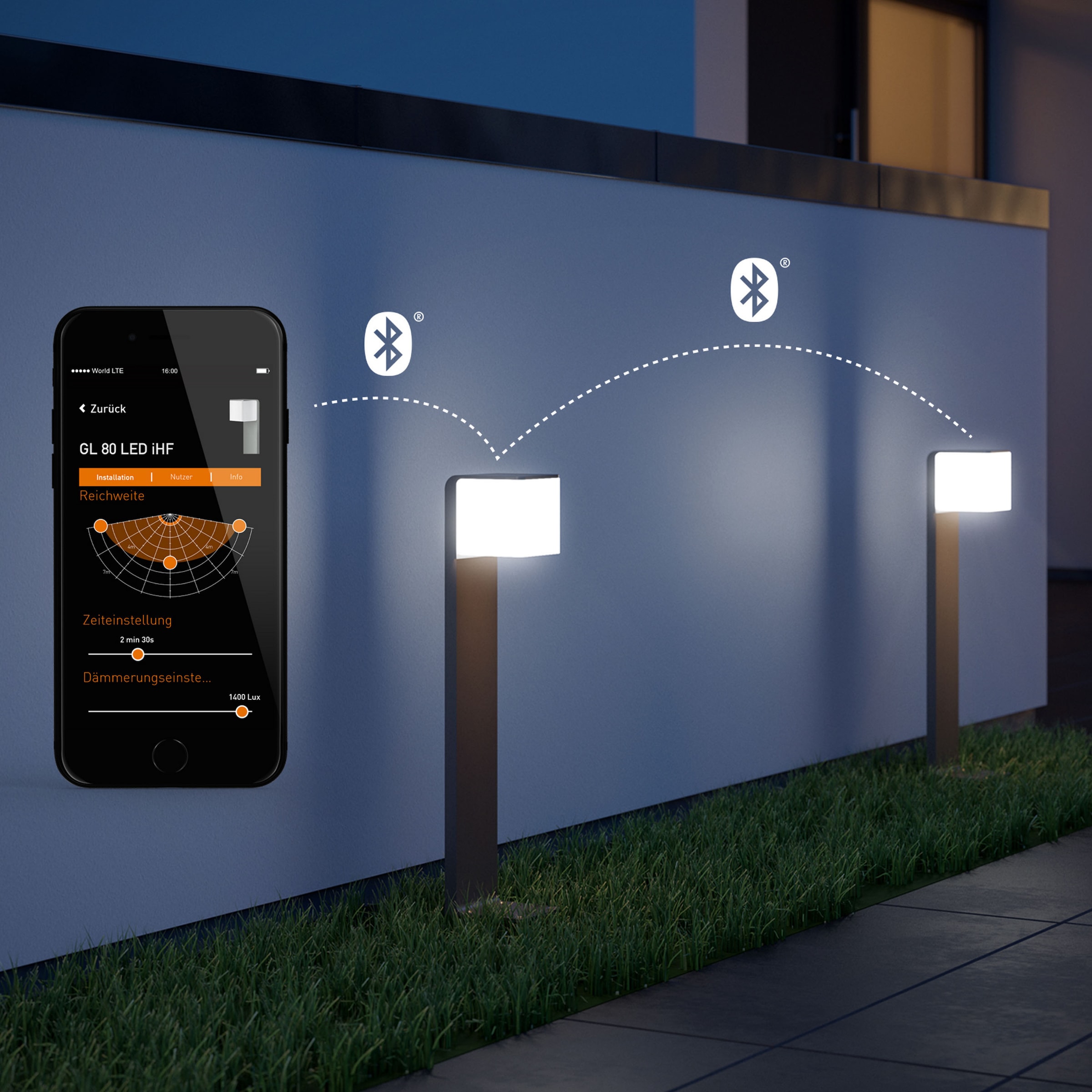 »GL Bewegungsmelder, 160° auf SC LED Raten Außen-Stehlampe Smart SI«, steinel 80 bestellen Home,Bluetooth,Weg-Pollerleuchte
