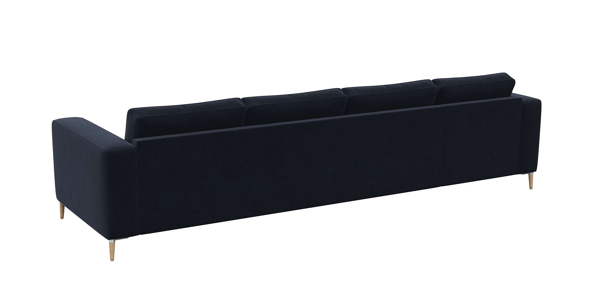 FLEXLUX Ecksofa »Fiore, super bequem durch hochwertigen Sitzaufbau mit Kaltschaum«, breite Armlehnen, Füße Alu+ Eiche, L-Form
