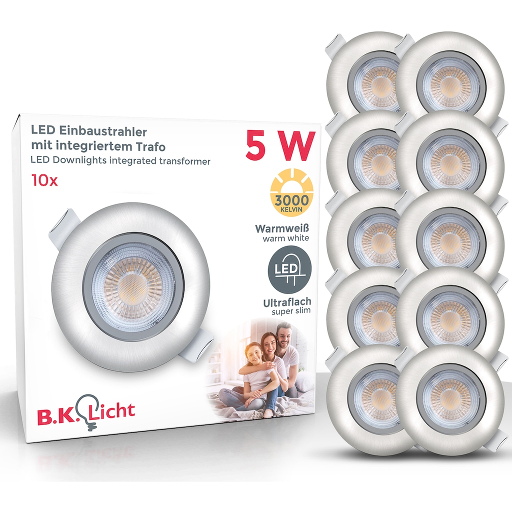 B.K.Licht LED Einbauleuchte »Volantis«, 10 flammig-flammig