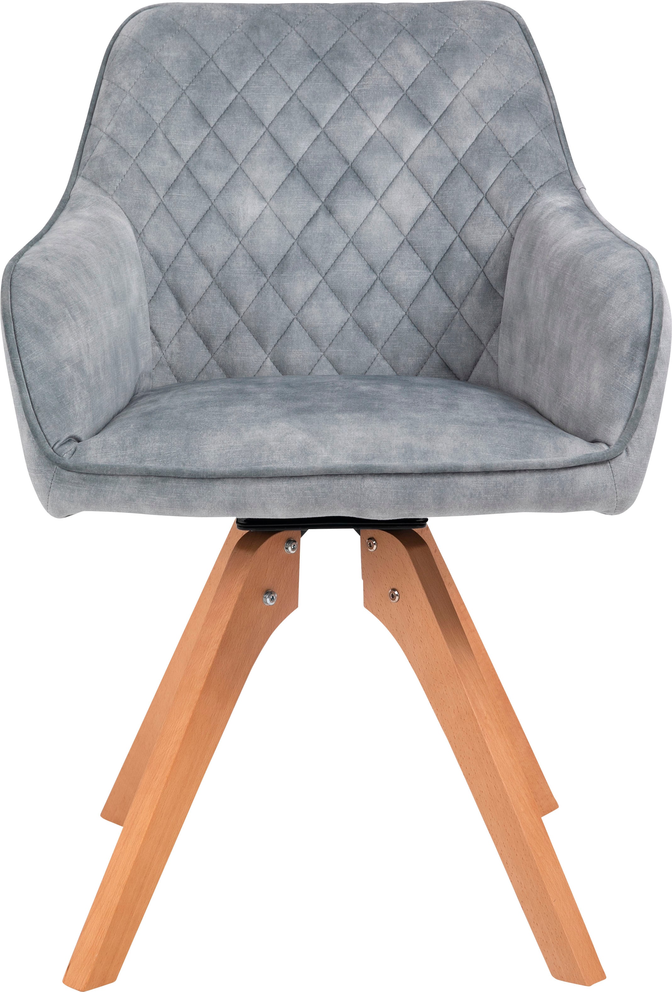 SalesFever Armlehnstuhl »Växjö - Esszimmerstuhl Komfort und Stil«, 1 St., Samtvelours-Polyester, Sitzkomfort neu definiert: 180° Drehplatte inklusive!