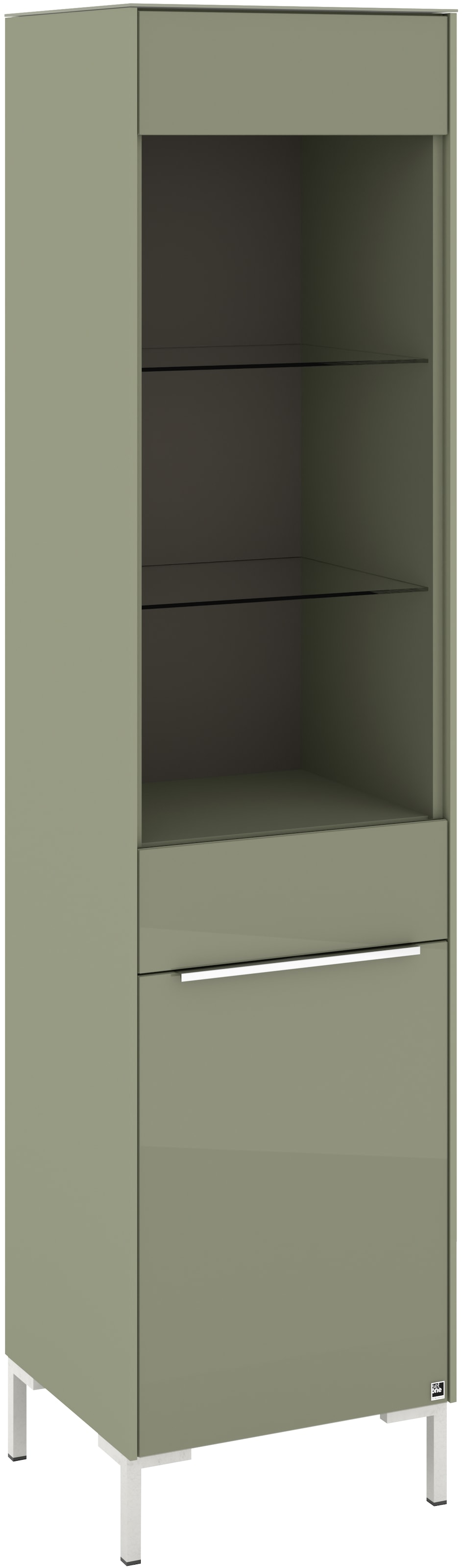 set one by Musterring Standvitrine »Reno« 1 Stk. tlg. Mit Winkelfuß in diversen Farben, 199 cm Höhe & Farbauswahl