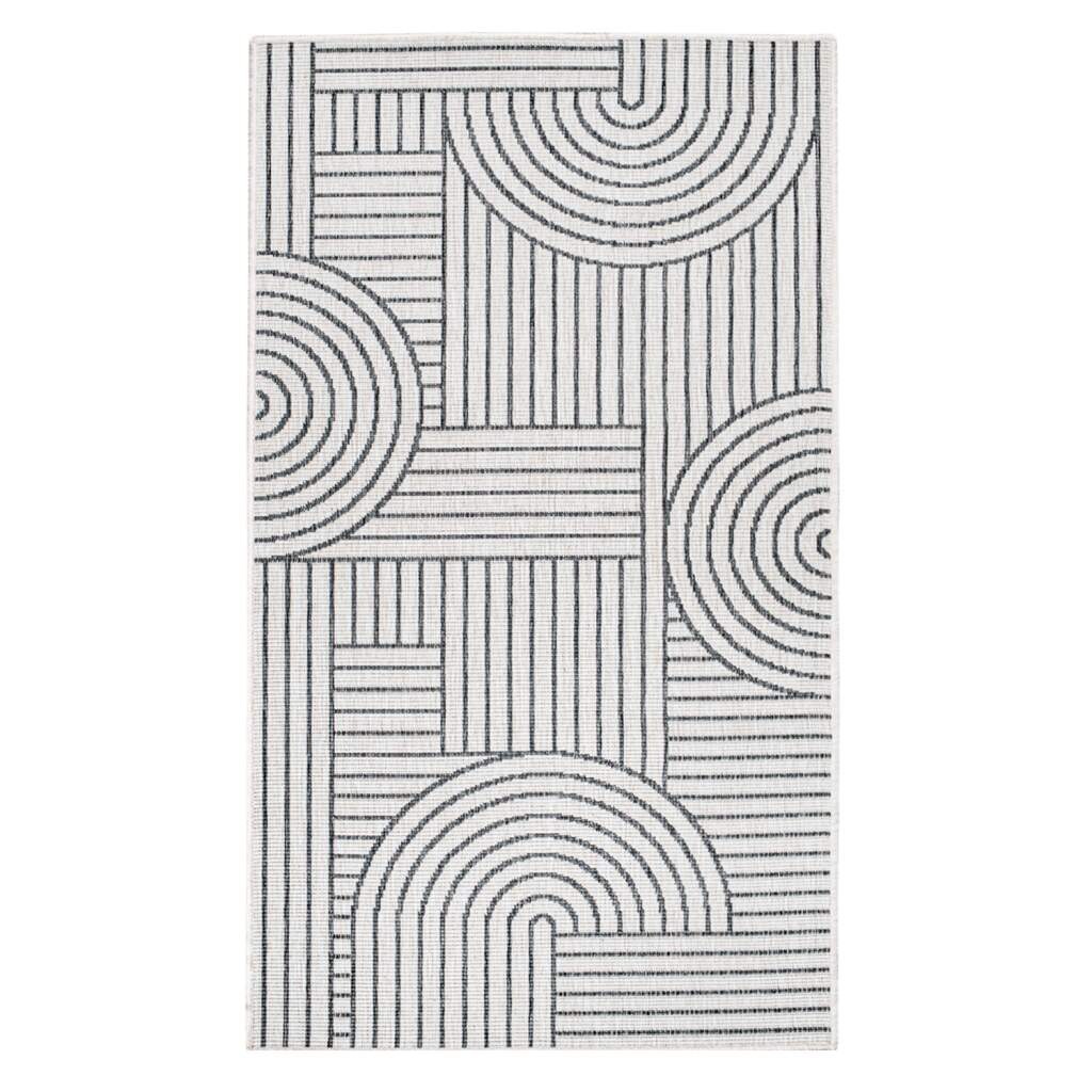 Carpet City Outdoorteppich »DUO RUG 5842«, rechteckig, 5 mm Höhe, Wendeteppich Wetterfest In- & Outdoor, Balkon, Terrasse, Wohnzimmer