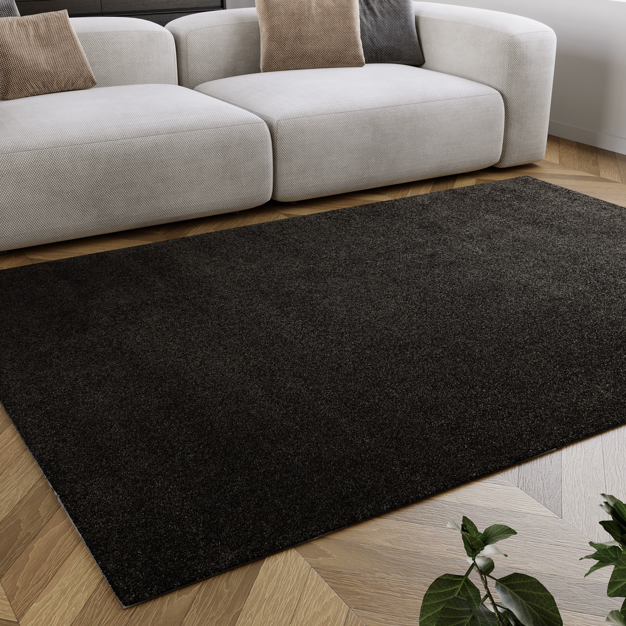 Wecon home Hochflor-Teppich »Manta«, rechteckig, 25 mm Höhe, Läufer, Langflor maschinell gewebt, robust, Wohn- & Schlafzimmer, uni