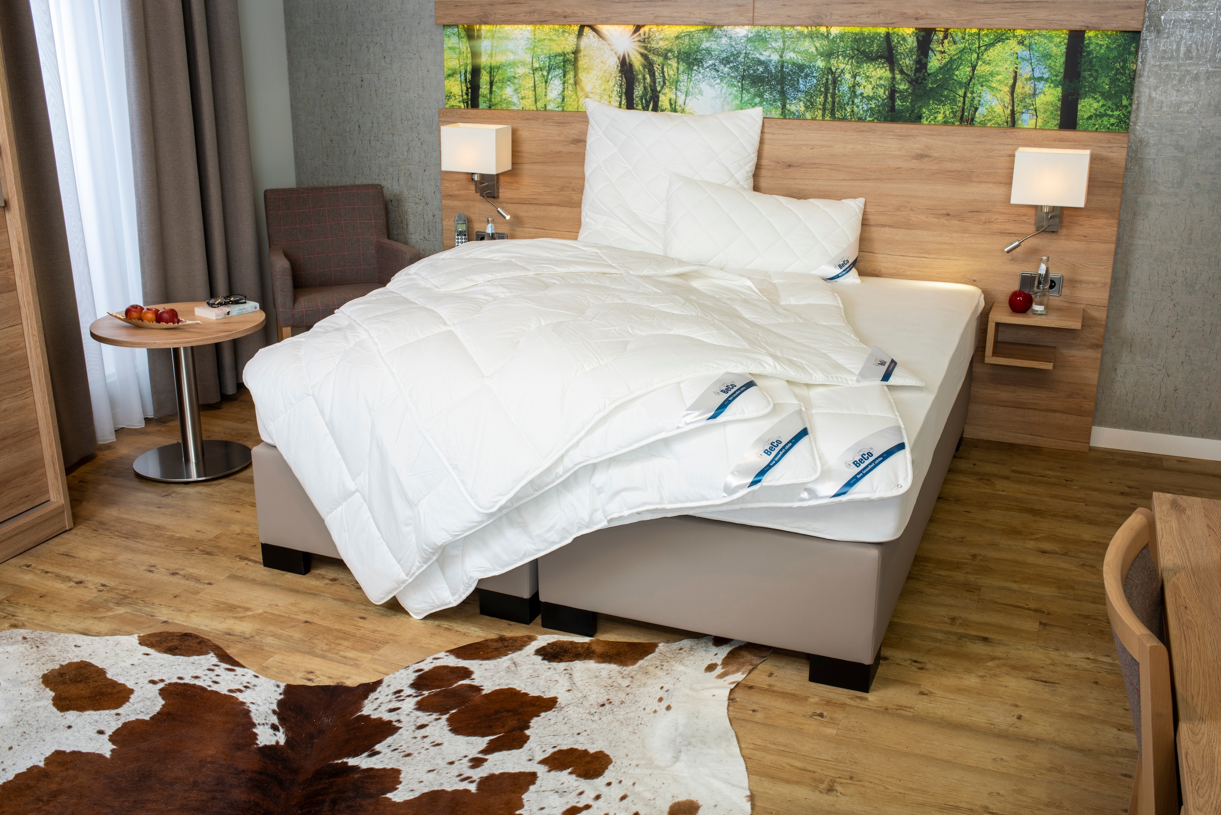 Beco Microfaserbettdecke »BeCo Medibett MF50 Made in Green 135x200 cm und weitere Größen«, leicht, Füllung Klimafaser, Bezug Microfaser-Feinbatist, (1 St.), Made in EU, allergiker geeignet (Hausstauballergiker)