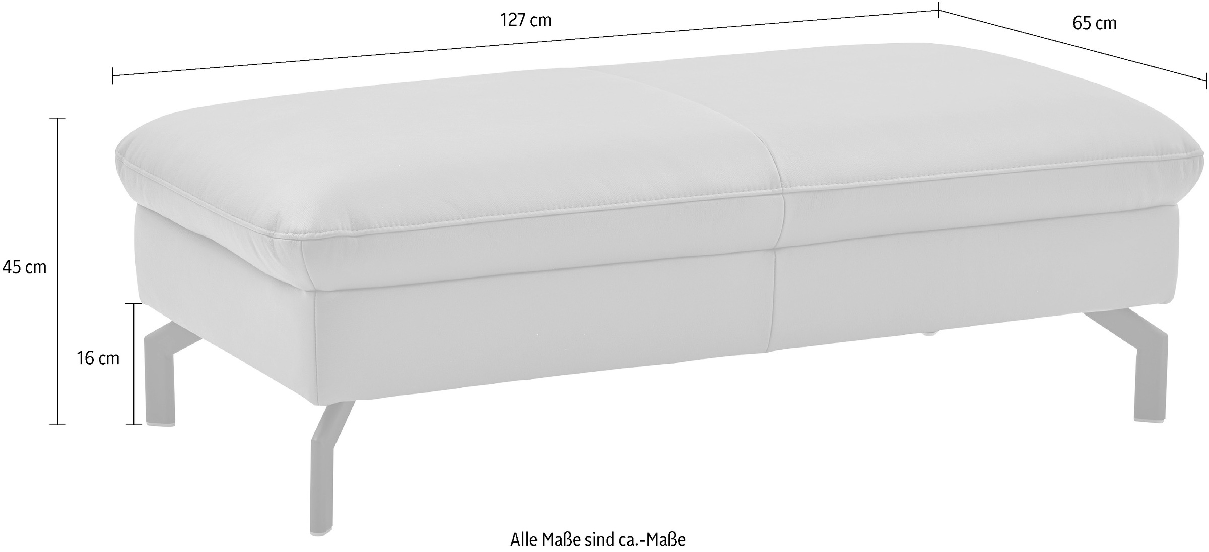 Die PlanBar Hocker »PN-EM20028« hochwertiges Glattleder, stylische Metallfüße