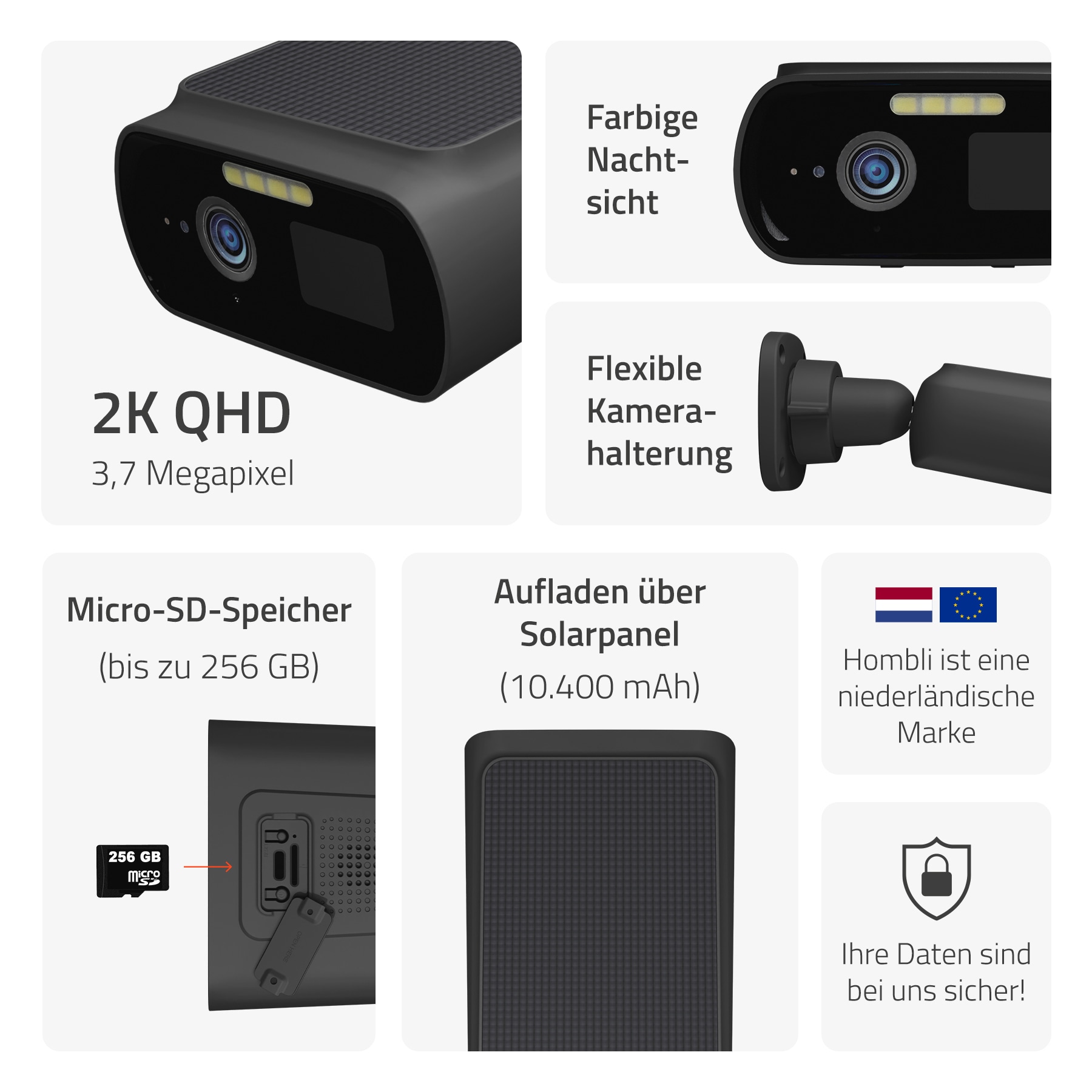 Hombli Überwachungskamera »Smart Solar Cam«, Außenbereich