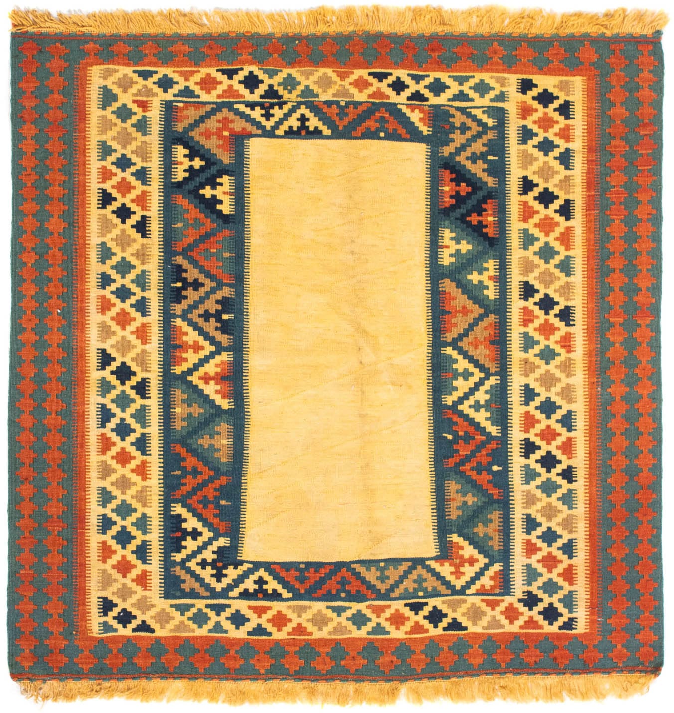 morgenland Wollteppich »Kelim - Oriental quadratisch - 100 x 97 cm - beige« günstig online kaufen