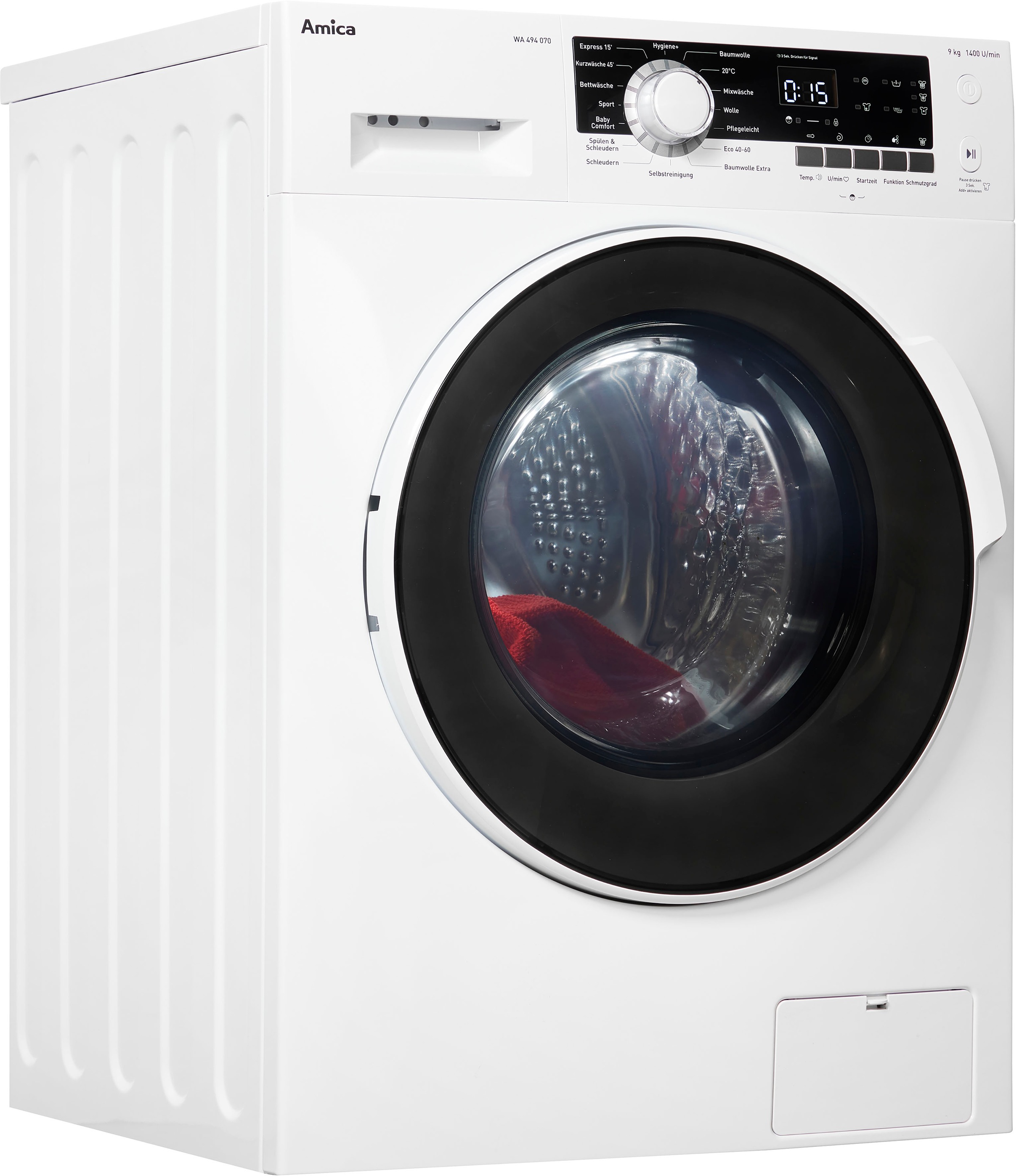AMICA Waschmaschine »WA 494 070« 9 kg 1400 U/min weiß Automatisches Unwuchtsystem, Überlaufschutz