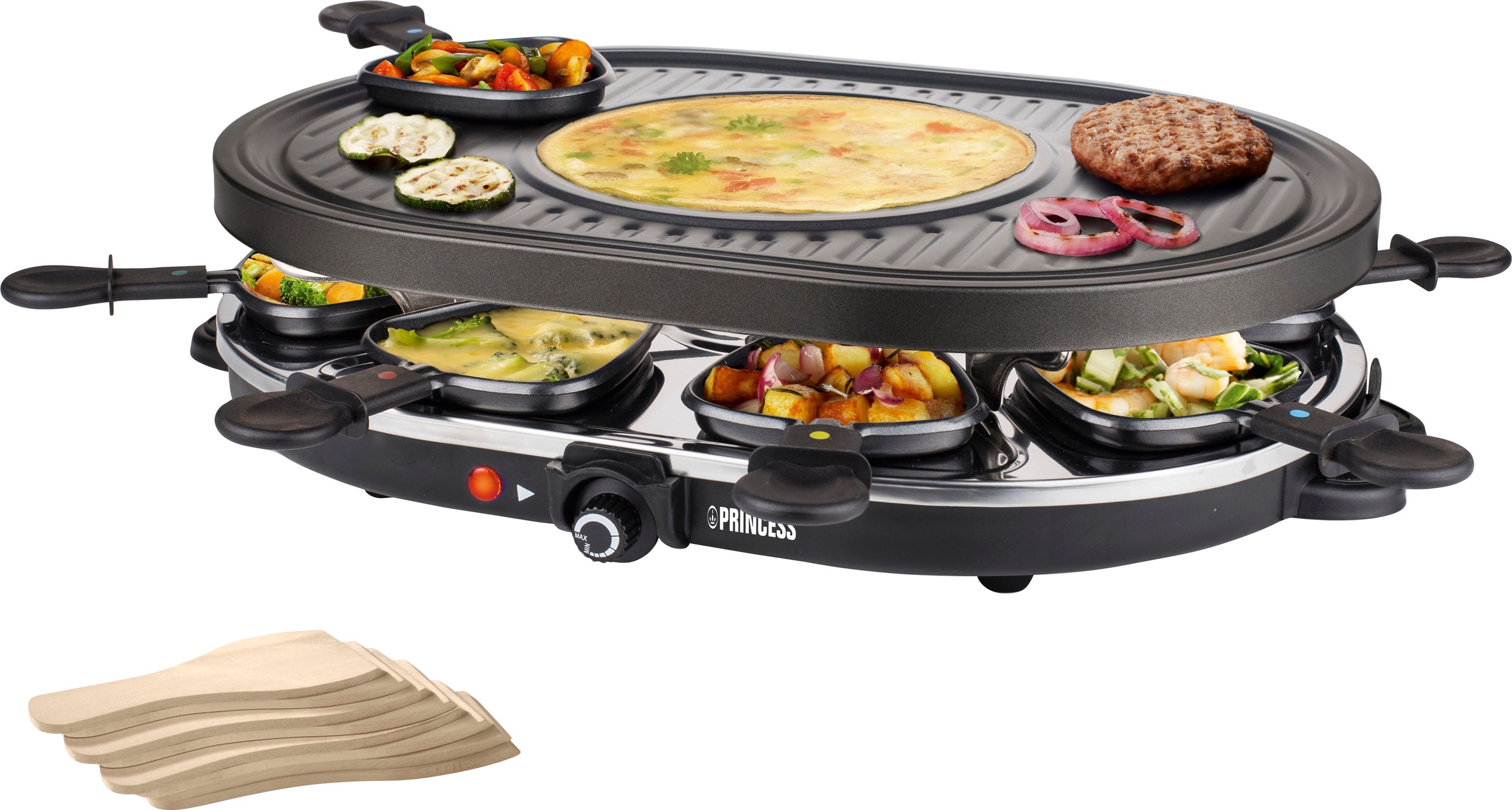 PRINCESS Raclette »162700 - Oval - 8 Pfannen« 8 Stk. Raclettepfännchen 1.20 günstig online kaufen