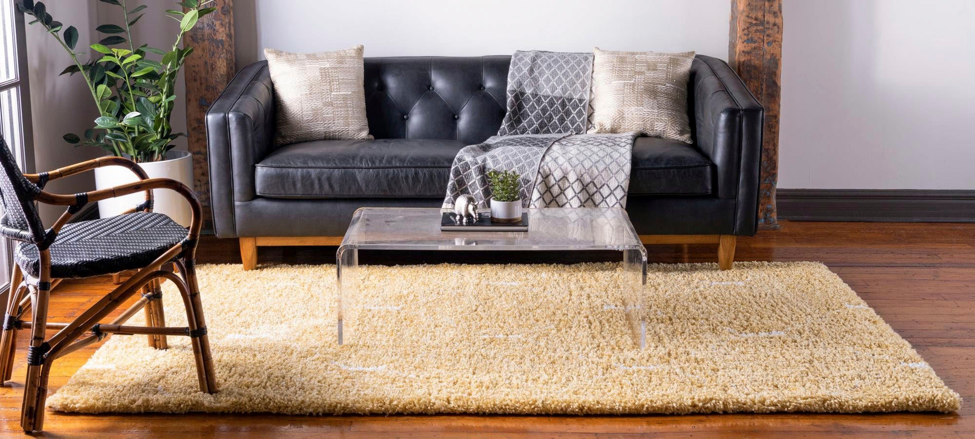 Myflair Möbel & Accessoires Hochflor-Teppich »Temara Shag Lagerräumung«, rechteckig, 51 mm Höhe, gewebt, Rauten Design, weich & kuschelig