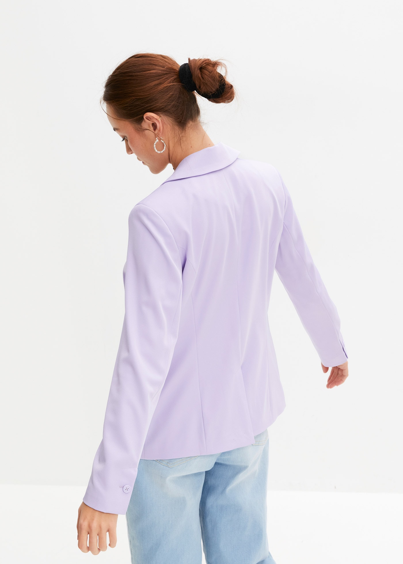 bonprix Jackenblazer eleganter Look, schmale Passform, aus Polyester und Elasthan