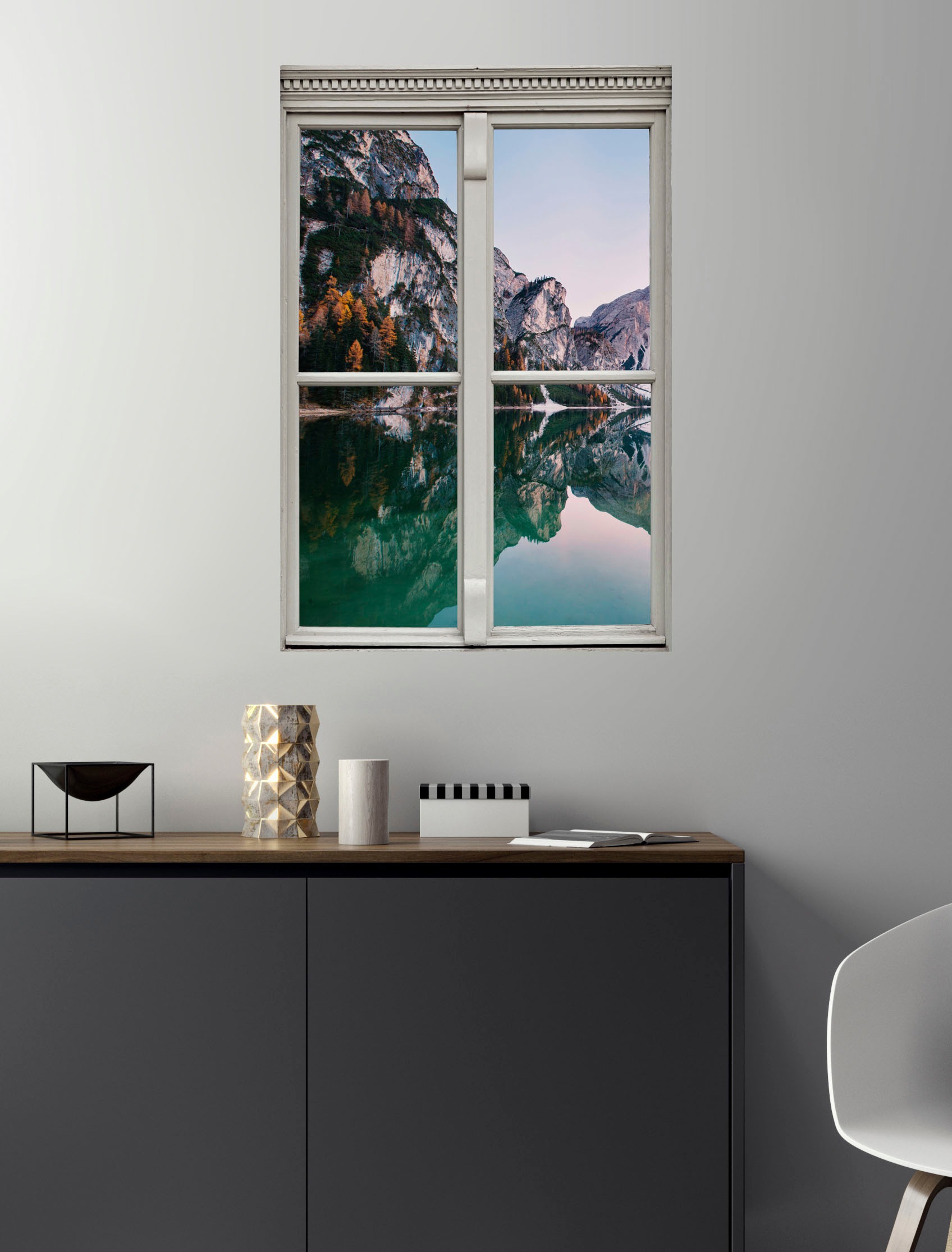 queence Wandsticker »See«, Wandsticker, Wandbild, selbstklebend, 3D, Fenster