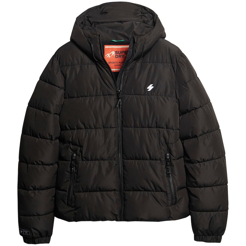 Superdry Steppjacke »HOODED SPORTS PUFFR JACKET«, mit Kapuze