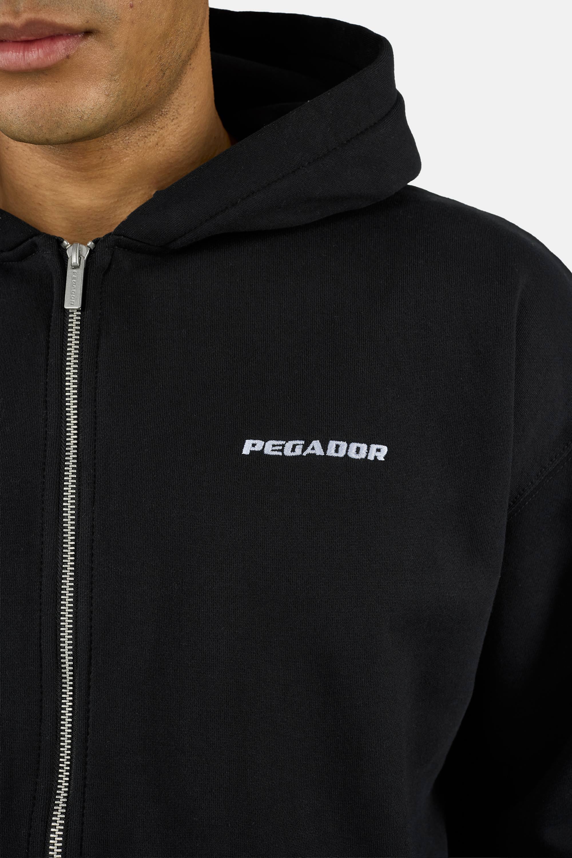 PEGADOR Kapuzensweatjacke »Logo Oversized Sweat Jacket« Baumwollmischung, oversize