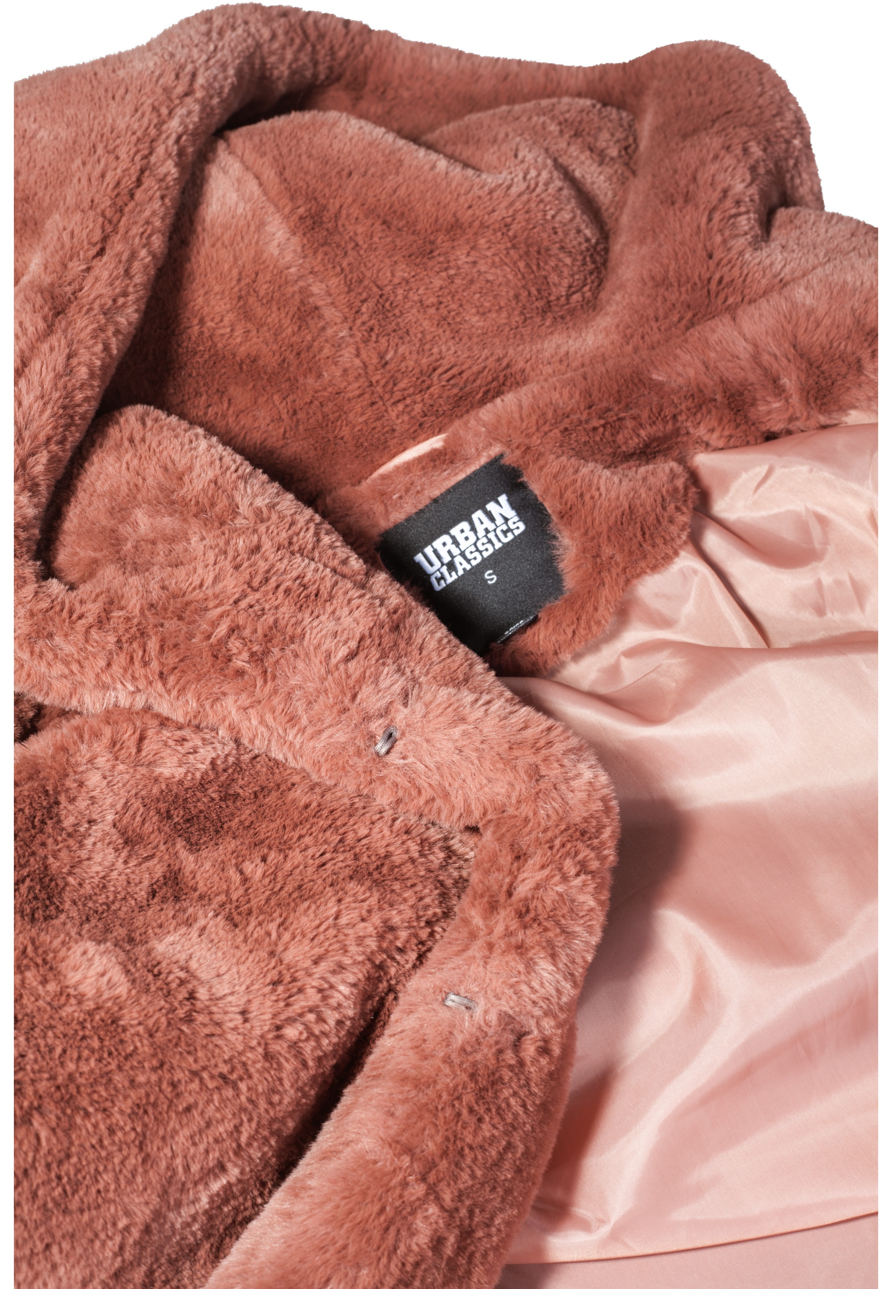 URBAN CLASSICS Parka »Urban Classics Damen Ladies Hooded Teddy Coat« 1 Stk. tlg. ohne Kapuze