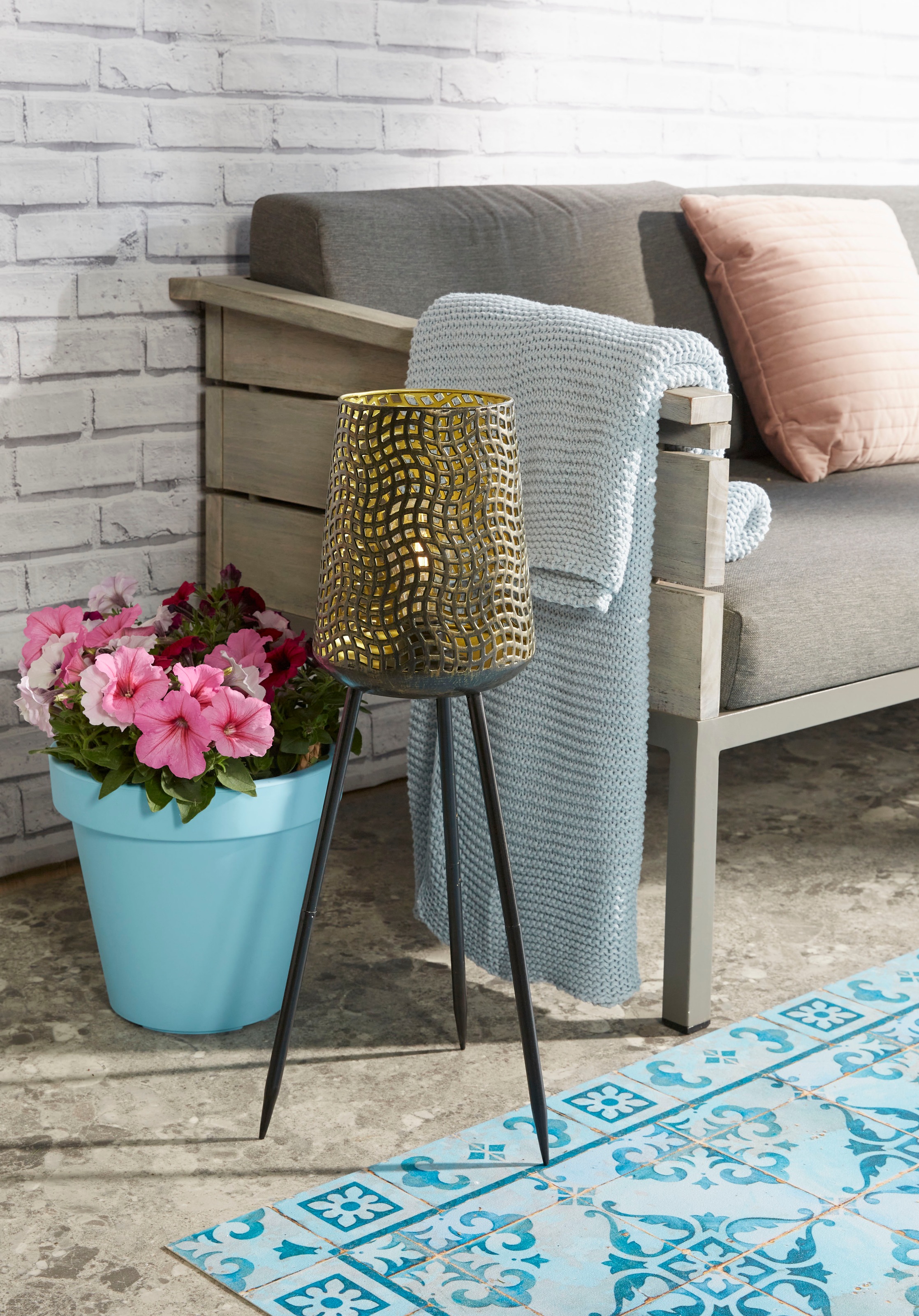 LUXFORM Außen-Stehlampe »Wiederaufladbare USB-Gartenlampe - Bienenstock«, L günstig online kaufen