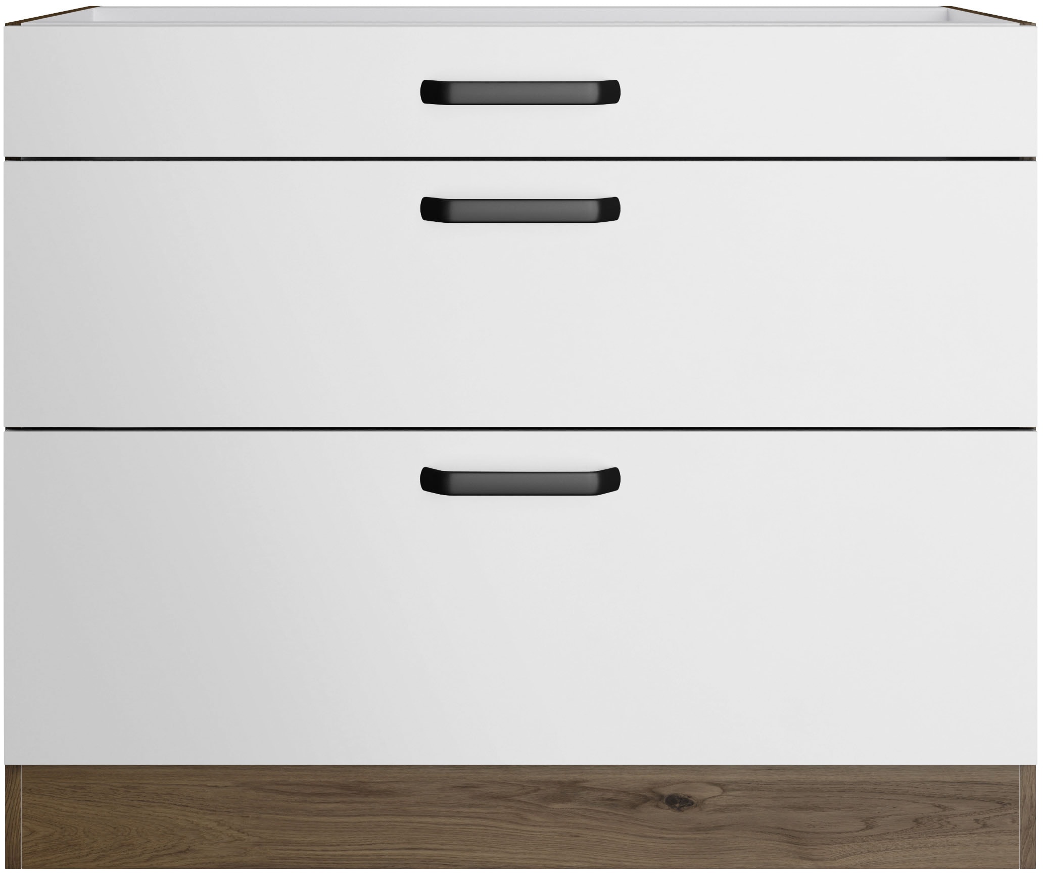 wiho Küchen Unterschrank »Elba, mit zwei Auszügen« in den Breiten 90 und 100 cm