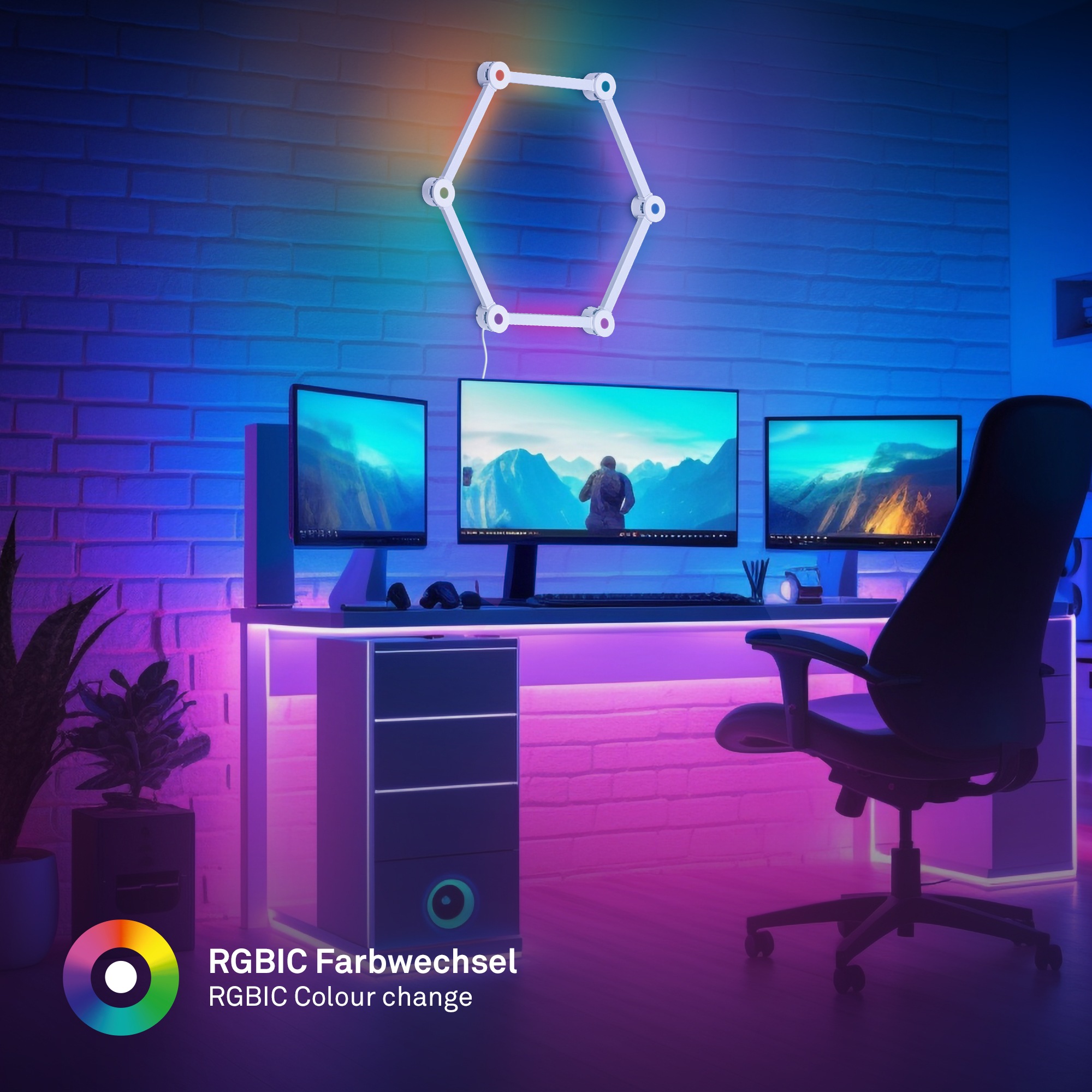 Briloner Leuchten LED Wandleuchte »FLOW 3949016« günstig online kaufen