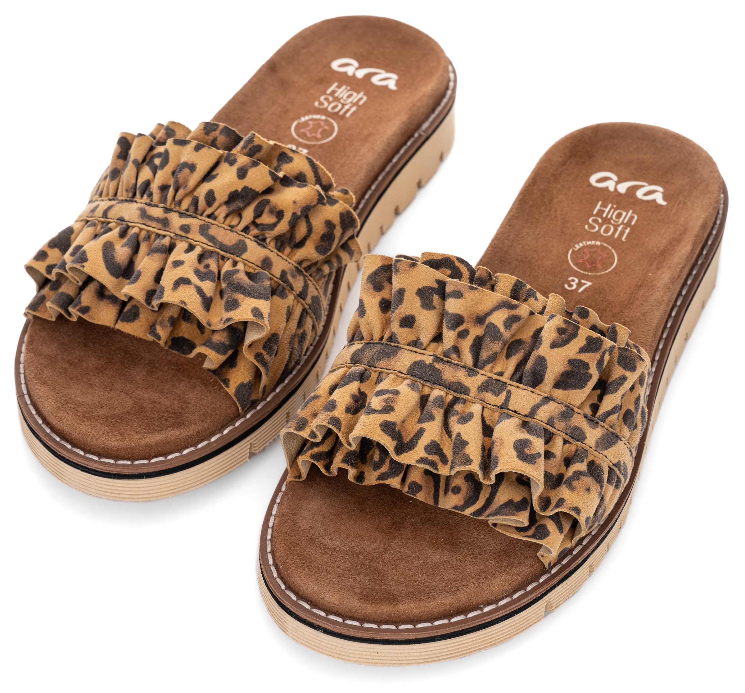 Ara Pantolette »KIENT«, Slides, Flats, Sandale mit geraffter Bandage