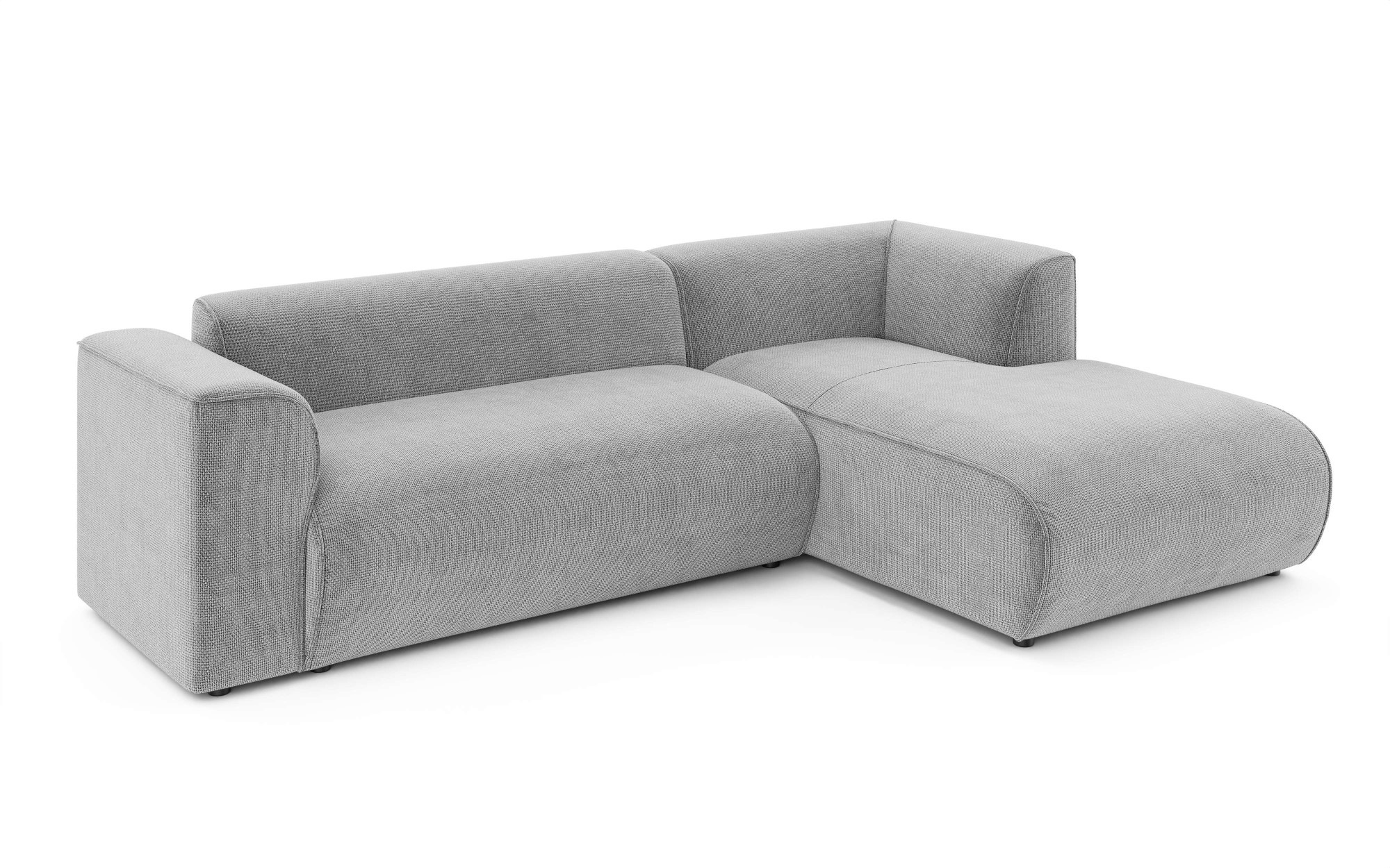 INOSIGN Ecksofa »MERID L-Form (257 cm), zeitlos & stilvolles Design,«, Aufwendig gepolstert, in Cord, Chenille und Struktur