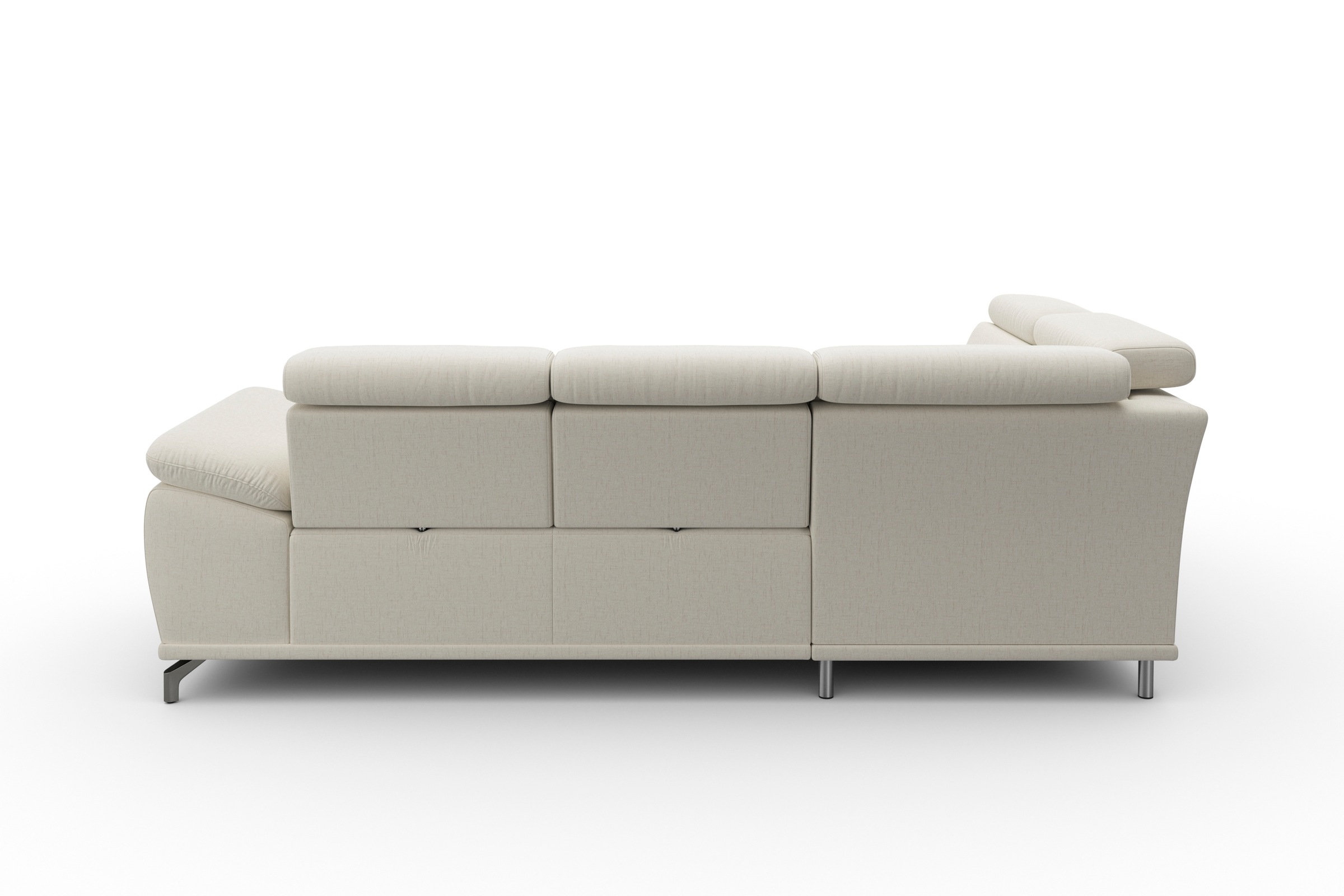 sit&more Ecksofa »Cabrio L-Form, mit Sitztiefenverstellung, Arm- und Kopfteilverstellung«, 3 Nierenkissen, Federkern, optional Bettfunktion und Stauraum