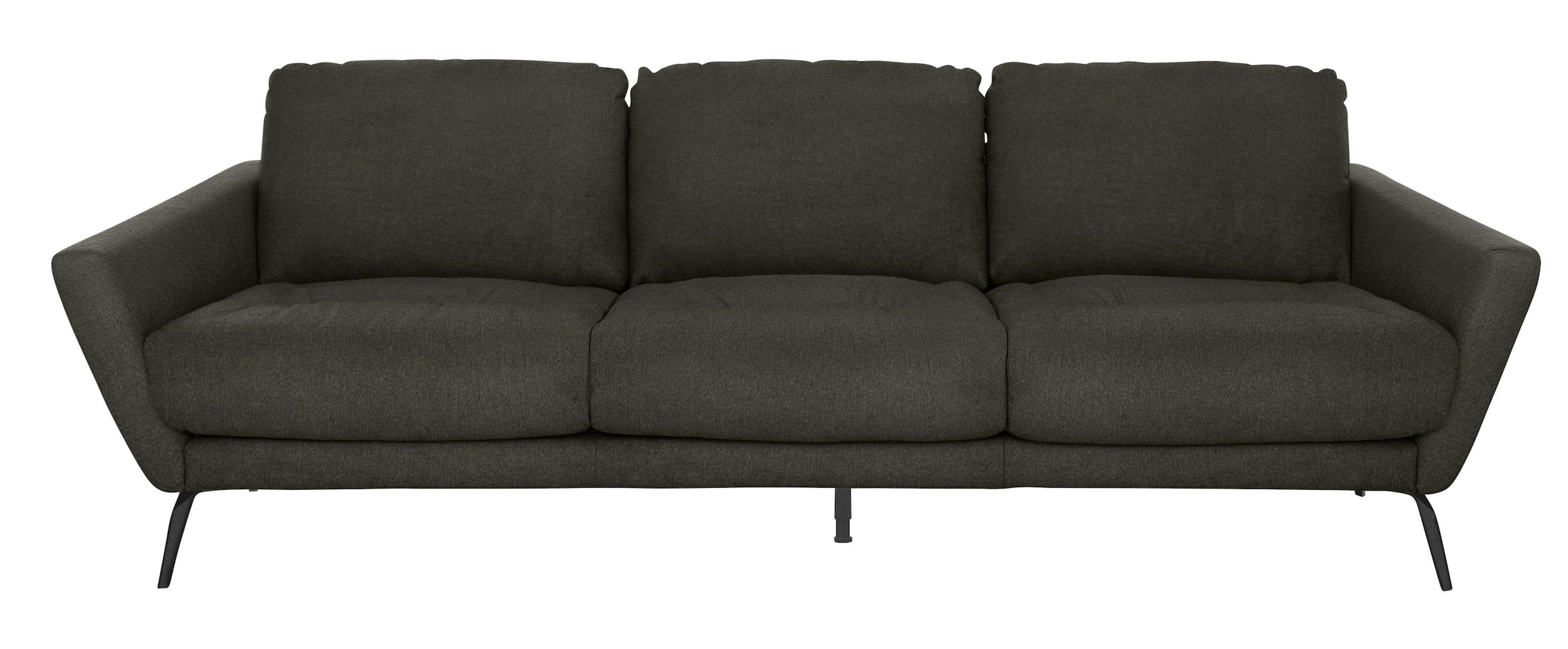 W.SCHILLIG Big-Sofa »softy«, mit dekorativer Heftung im Sitz, Füße schwarz pulverbeschichtet
