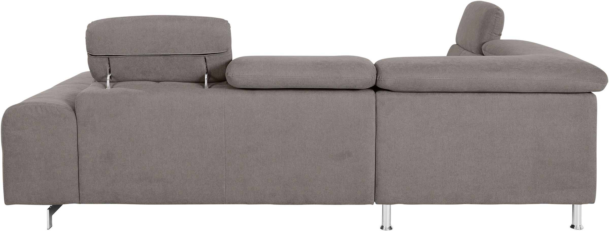 COTTA Ecksofa »Chef L-Form«, mit Kopfteilverstellung, edle Metallkufen, wahlweise mit Bettfunktion