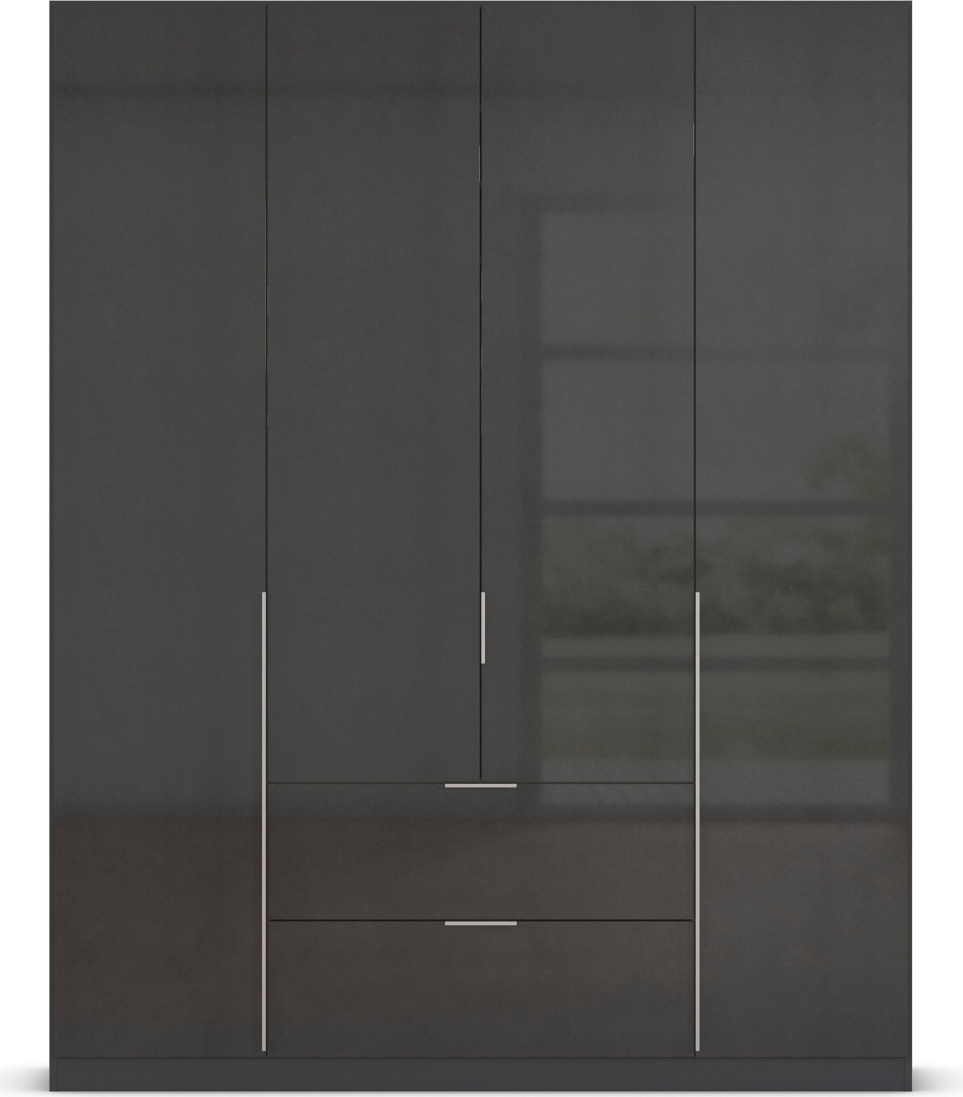 rauch Drehtürenschrank »Kleiderschrank Schrank Garderobe AGORDO mit Dekor- oder Hochglanzfront«, (in zwei Griff-Farben mit Dekor- oder Hochglanzfront), mit Außenschubkästen, in 6 Breiten und 2 Höhen MADE IN GERMANY