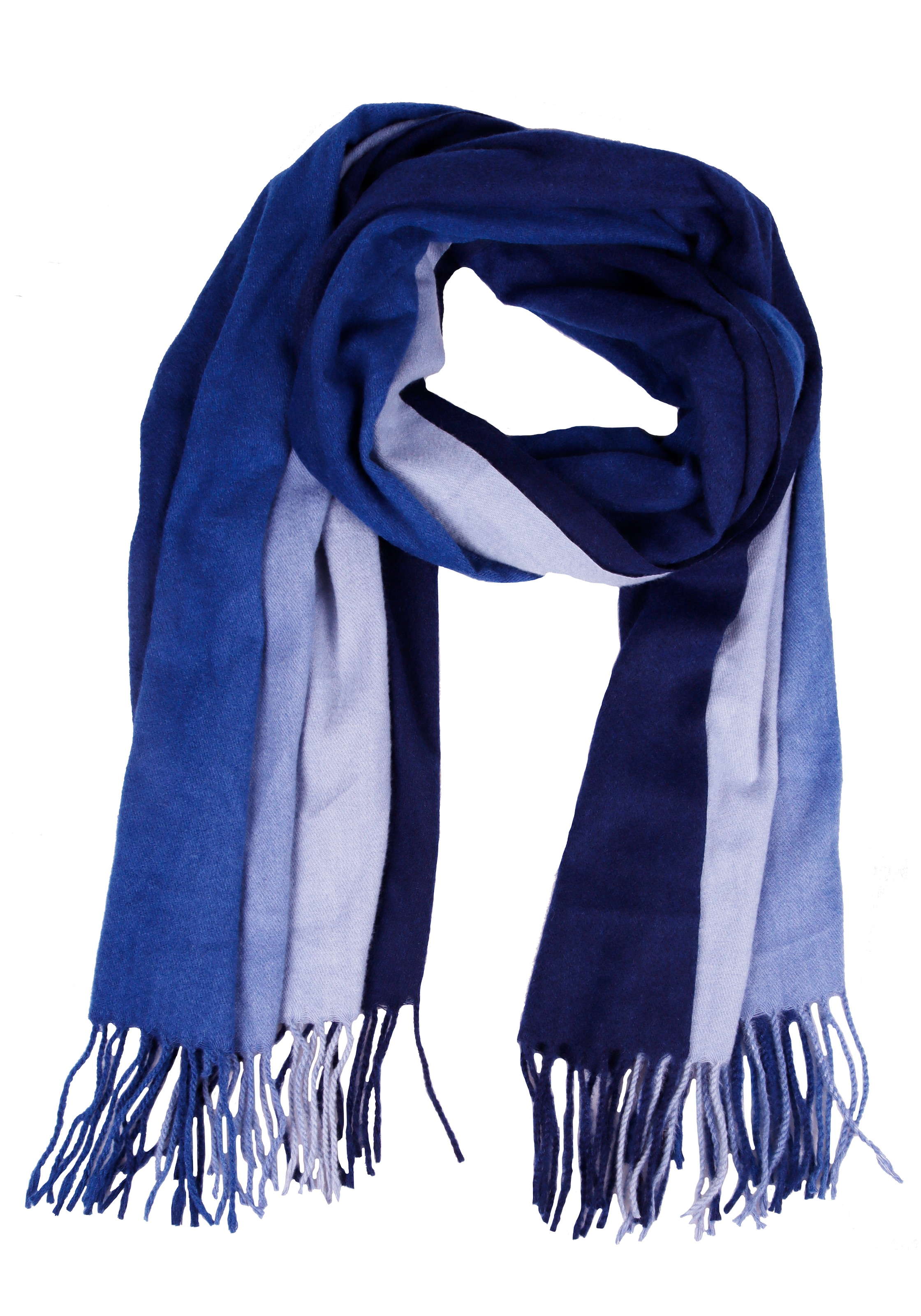 CAPELLI NEW YORK Modeschal mit Fransen, Farbverlauf, wärmend navy combo