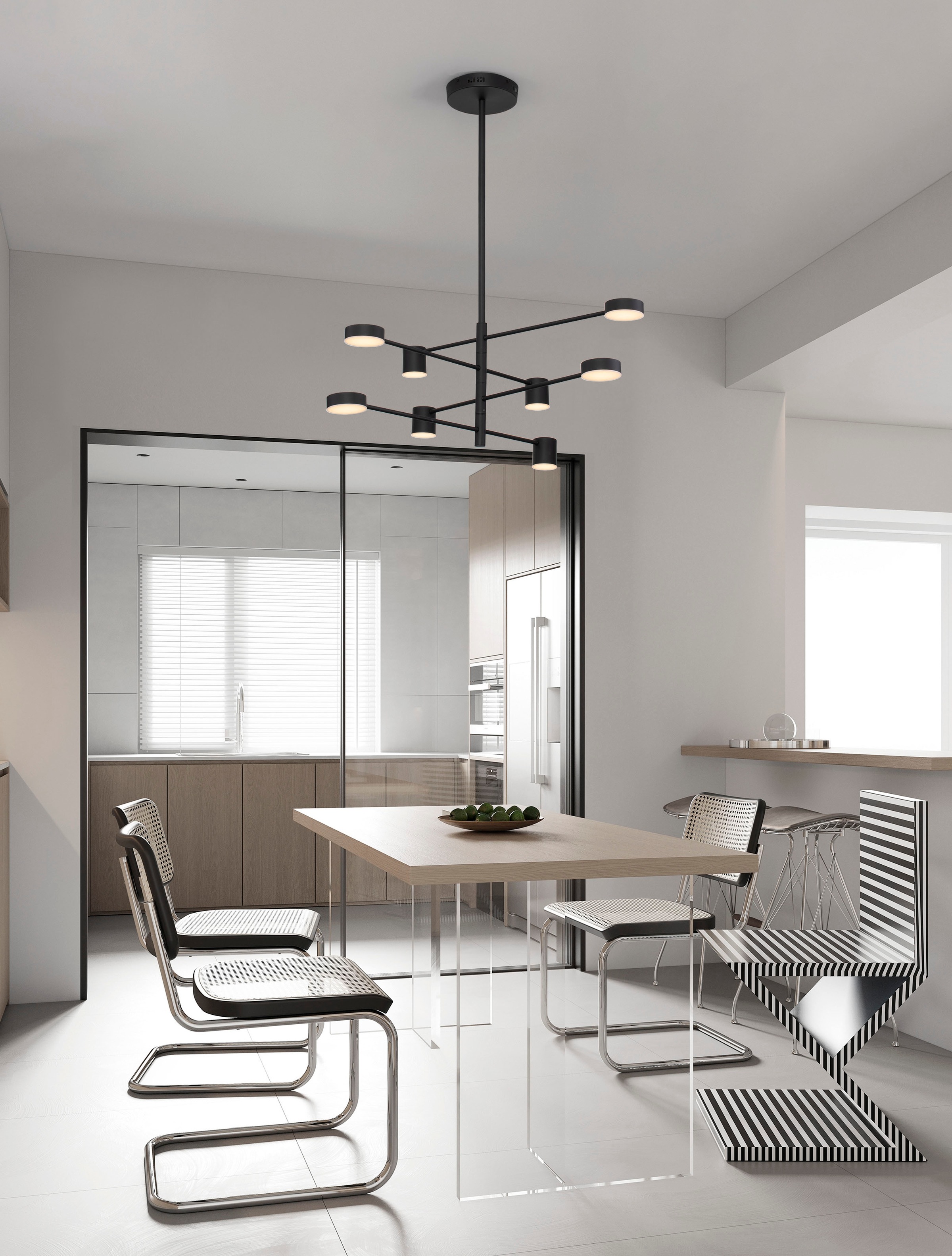 Nova Luce LED-Hängeleuchte »NORDIK«, 8 flammig, Dimmbar; Mit Leuchtmittel günstig online kaufen