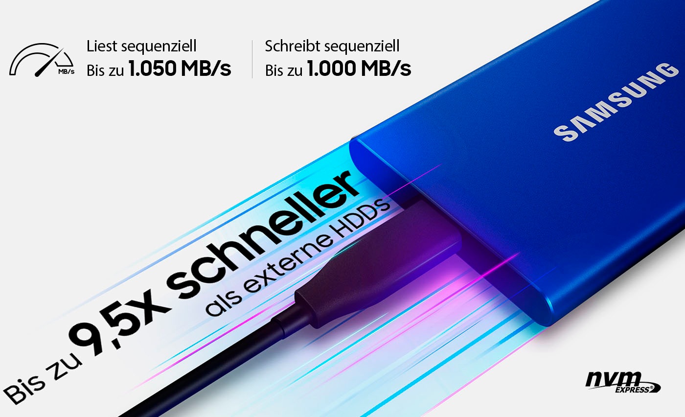 Samsung externe SSD »Portable SSD T7«, Anschluss USB 3.1-USB 3.2