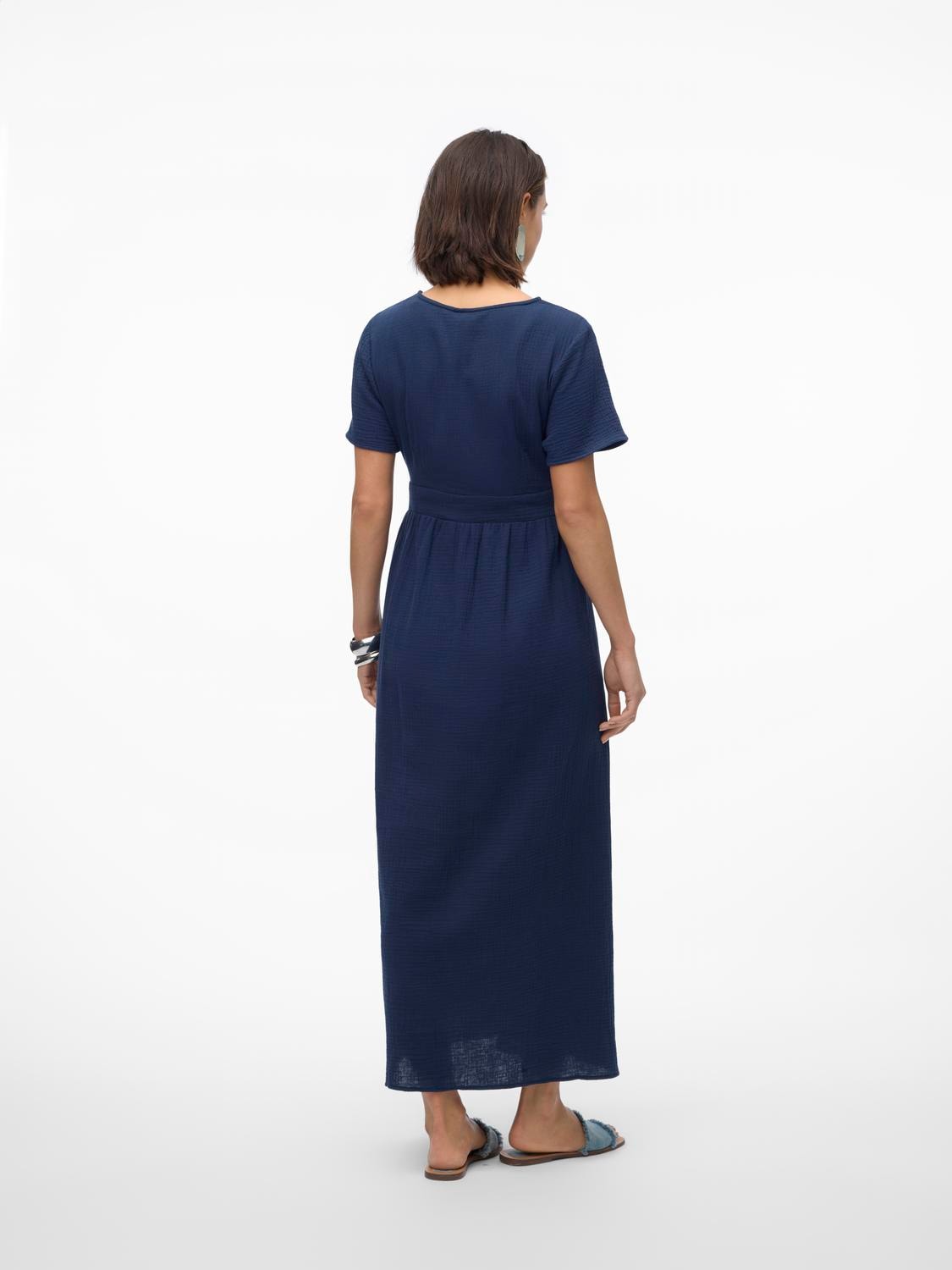 Vero Moda Maxikleid »VMNATALI SS ANKLE DRESS WVN GA SPE«