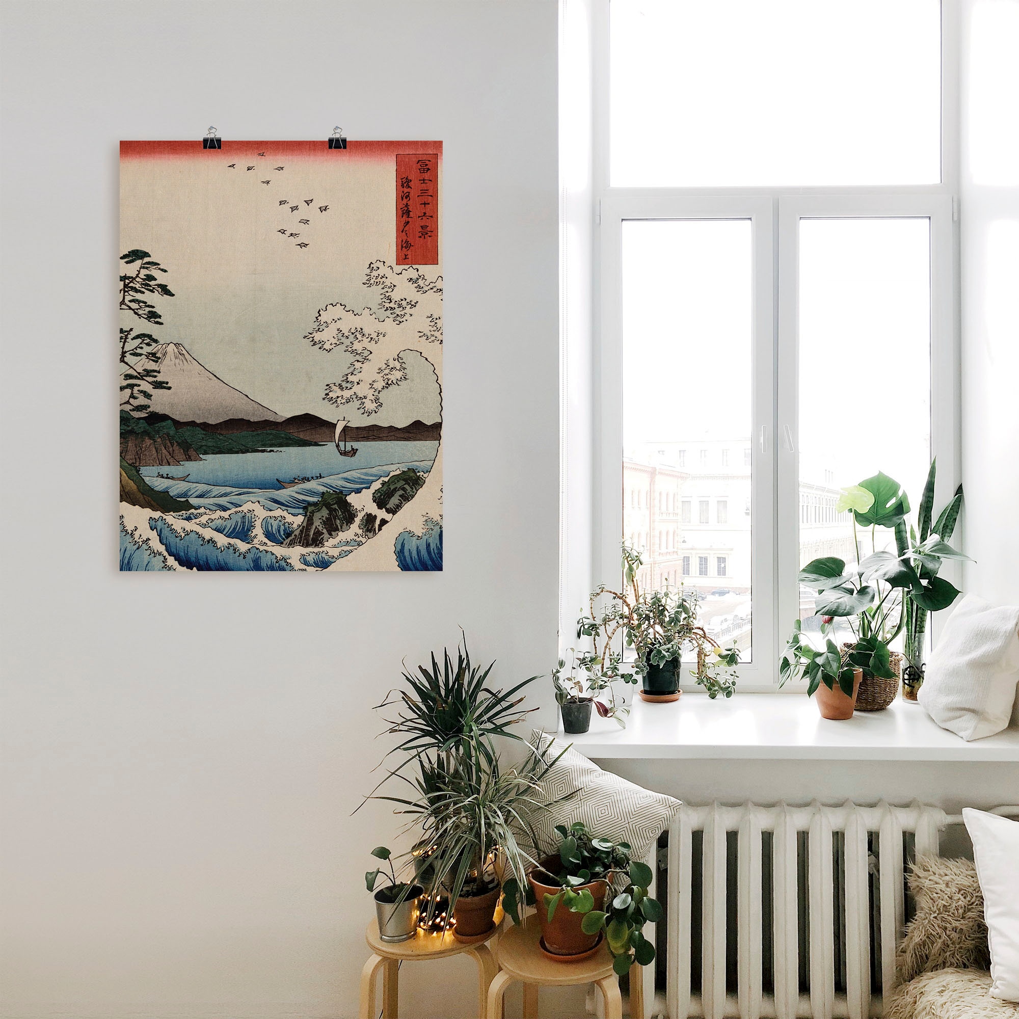 Artland Kunstdruck »Das Meer bei Satta in der Provinz Suruga«, Gewässer, (1 St.), als Leinwandbild, Wandaufkleber oder Poster in versch. Größen