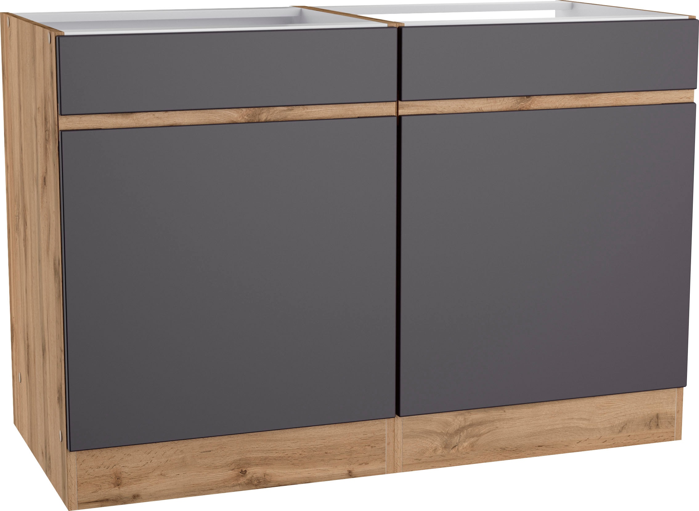 KOCHSTATION Spülenschrank »KS-Riesa«, Breite 120 cm, MDF-Fronten