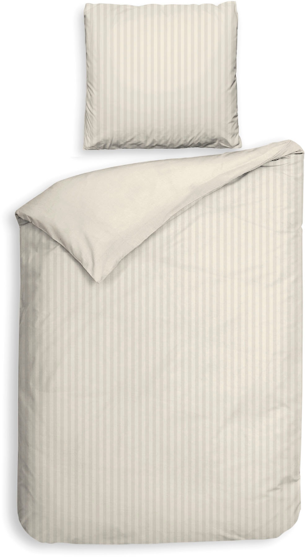 Heckett & Lane Bettwäsche »Banda« 2 tlg. hochwertiges Mako-Satin, Streifen günstig online kaufen