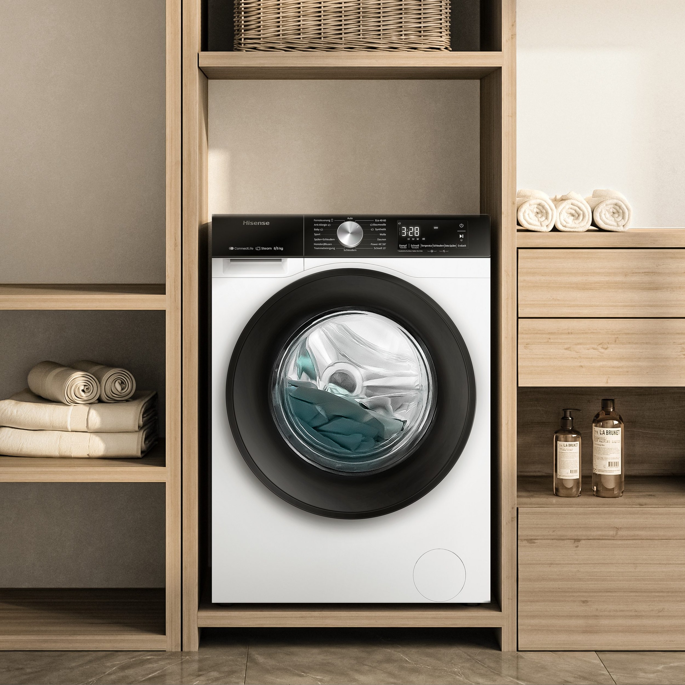 Hisense Waschtrockner »WD3S8043BB3« 3S Serie 8 kg /5 kg 72 dB(A)