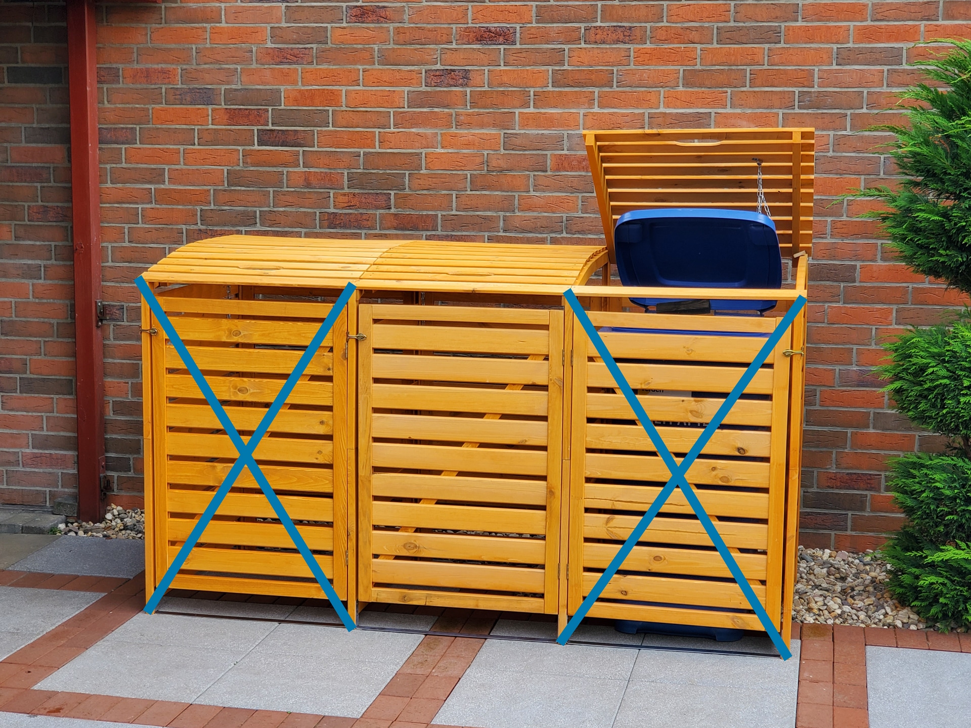 promadino Mülltonnenbox »Erweiterungsset für Vario III, aus Massivholz« passend für alle Tonnen bis 240 Liter