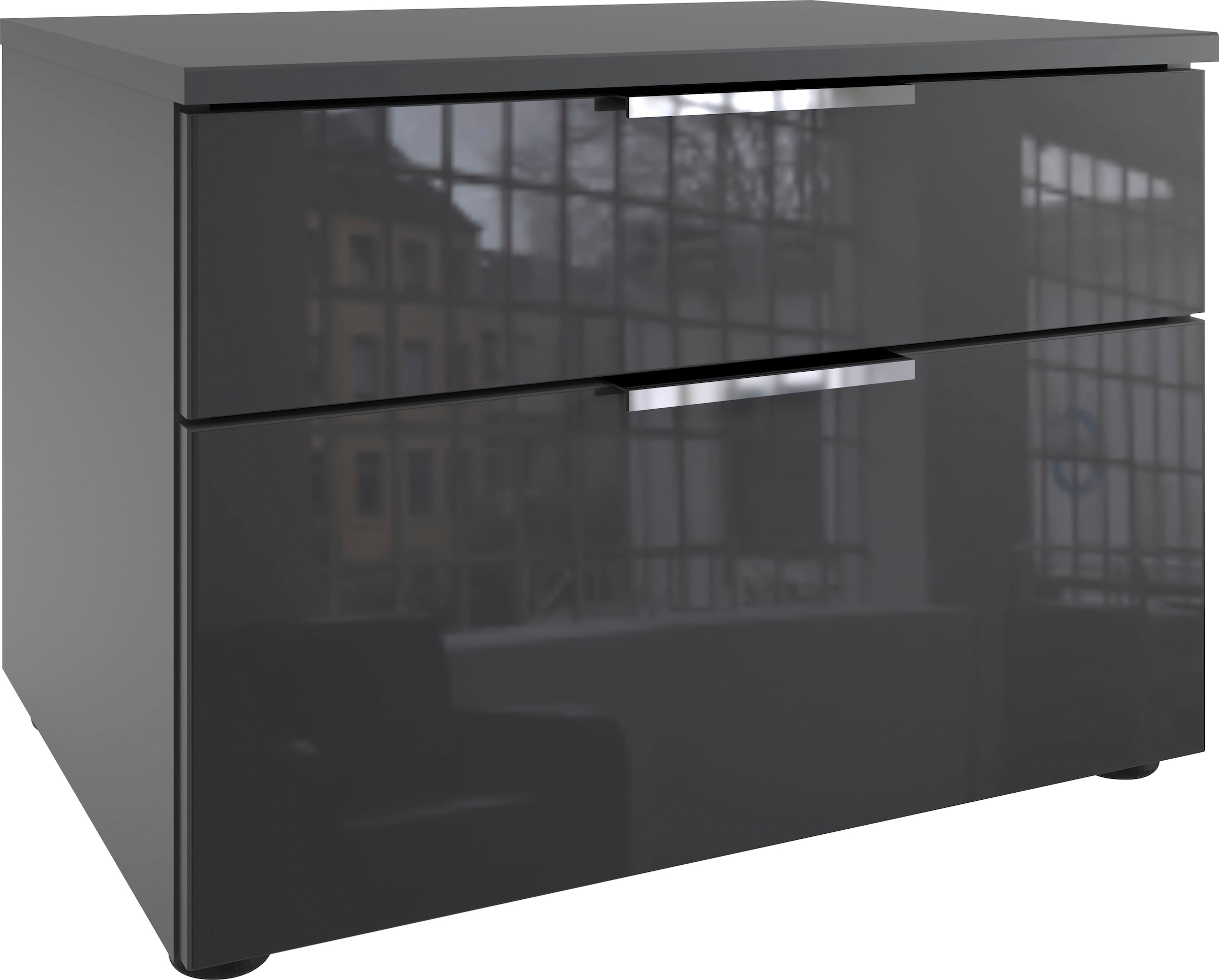 Wimex Nachtkommode »Level36 C by fresh to go« mit Glaselementen auf der Front, soft-close Funktion, 54cm breit