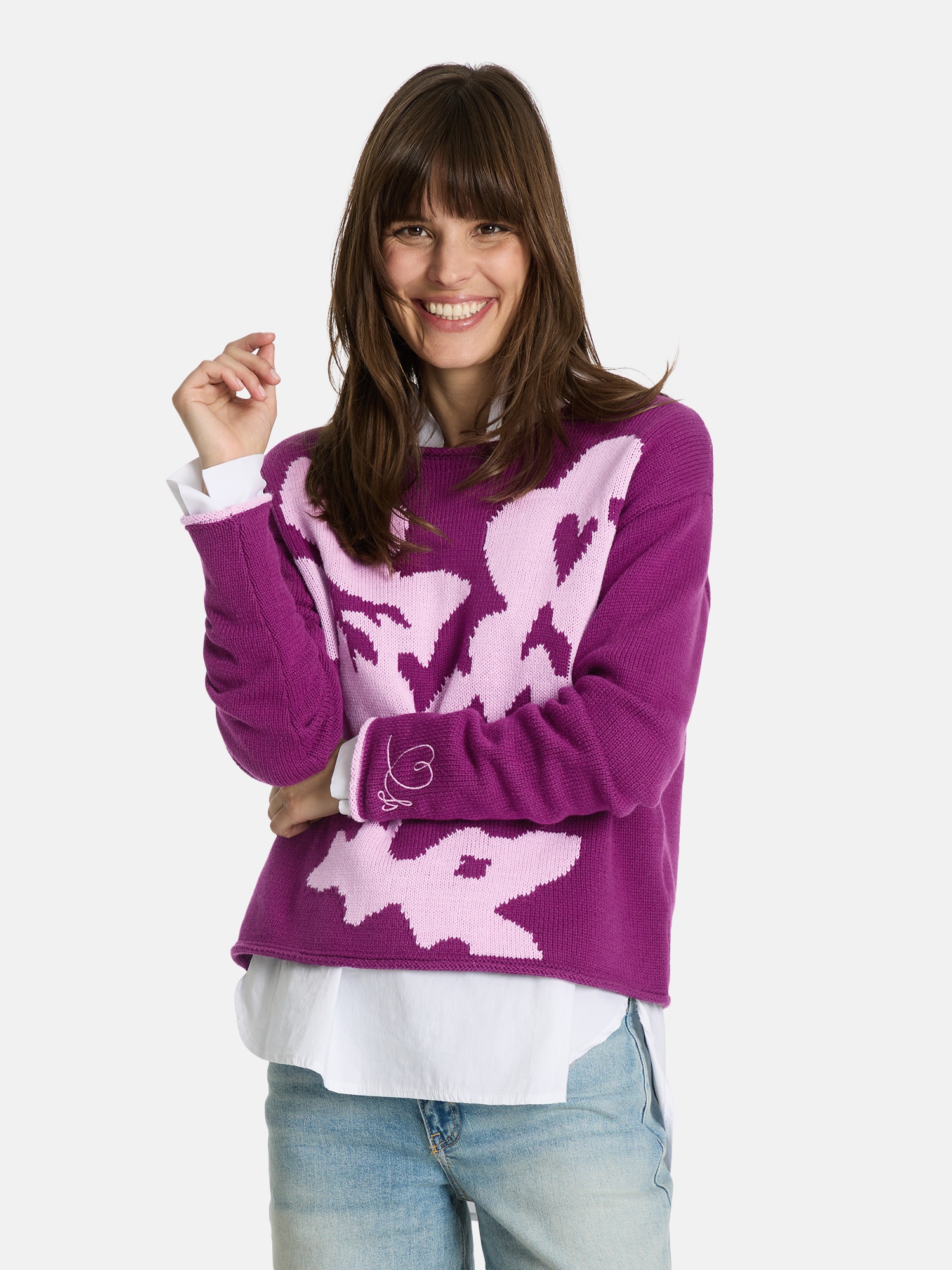 Lieblingsstück Strickpullover »SaraiL«, mit Blumenmuster