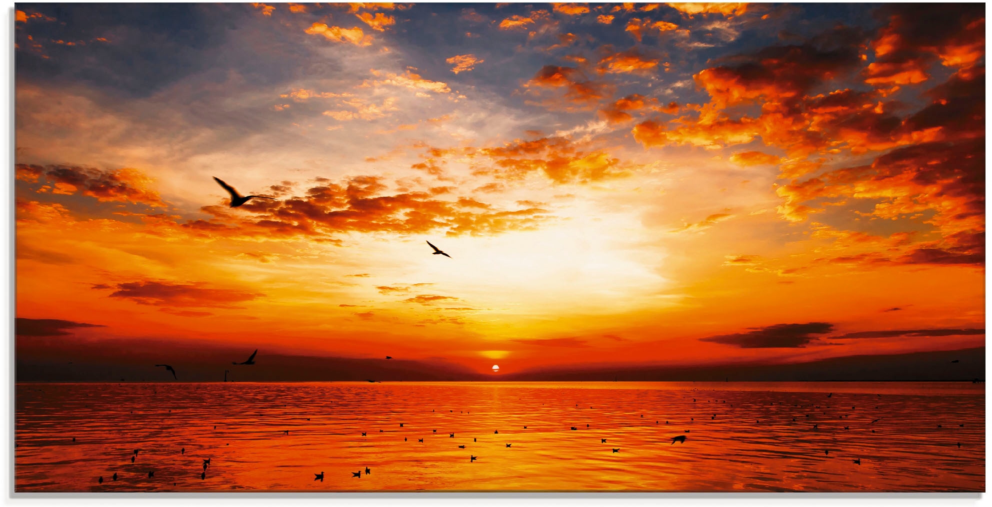 Artland Glasbild »Sonnenuntergang am Strand«, Sonnenaufgang & -untergang, ( günstig online kaufen