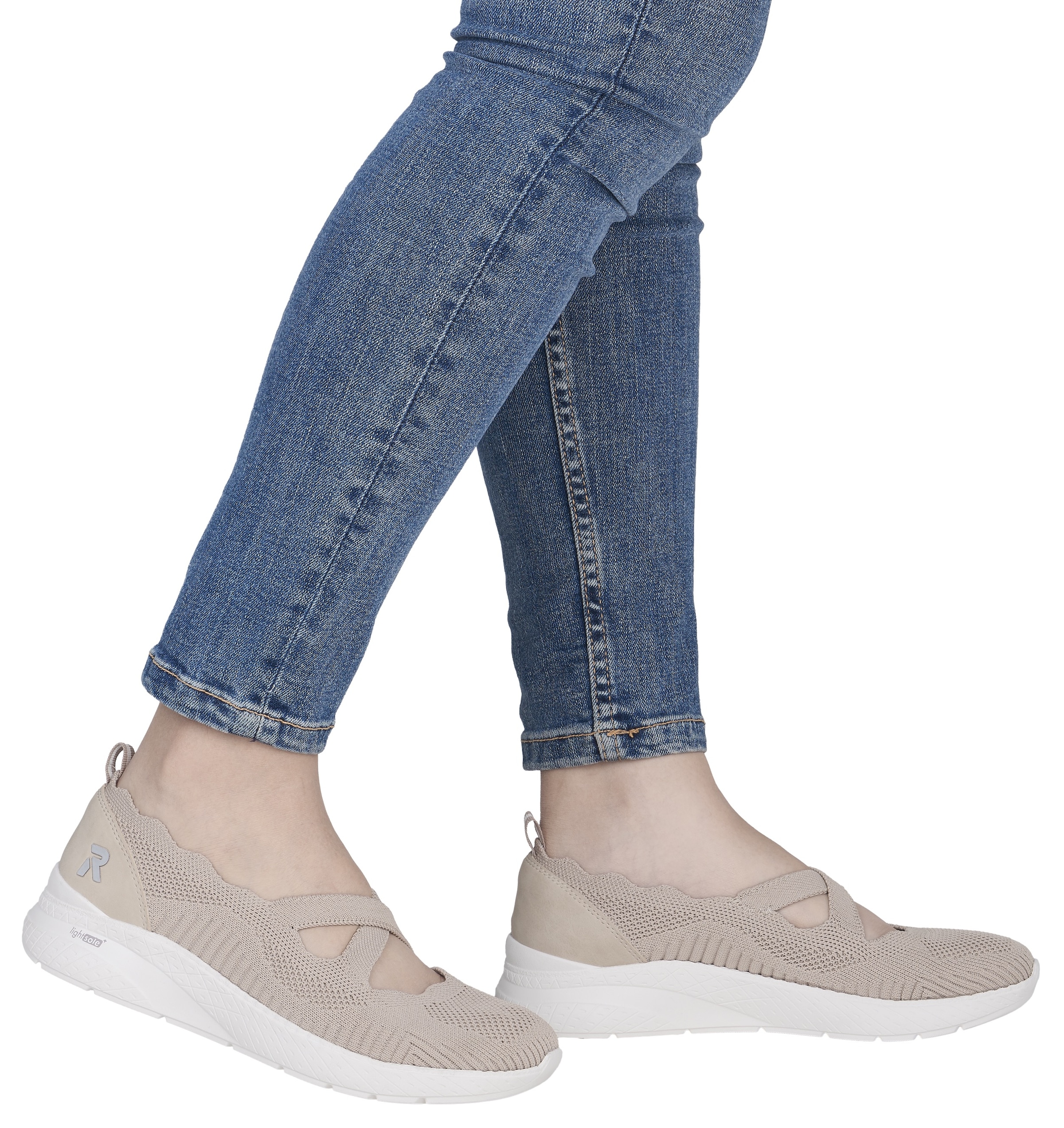 Rieker Riemchenballerina  Schlupfschuh, Slipper in veganer Verarbeitung