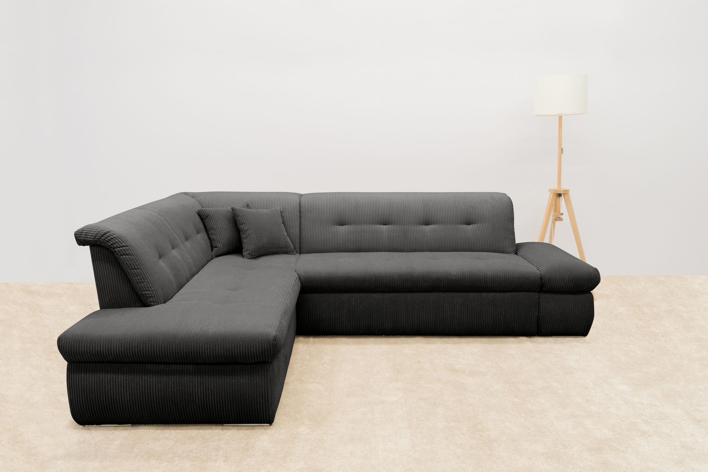 DOMO collection Ecksofa »Moric L-Form« wahlweise mit Bettfunktion und Armle günstig online kaufen