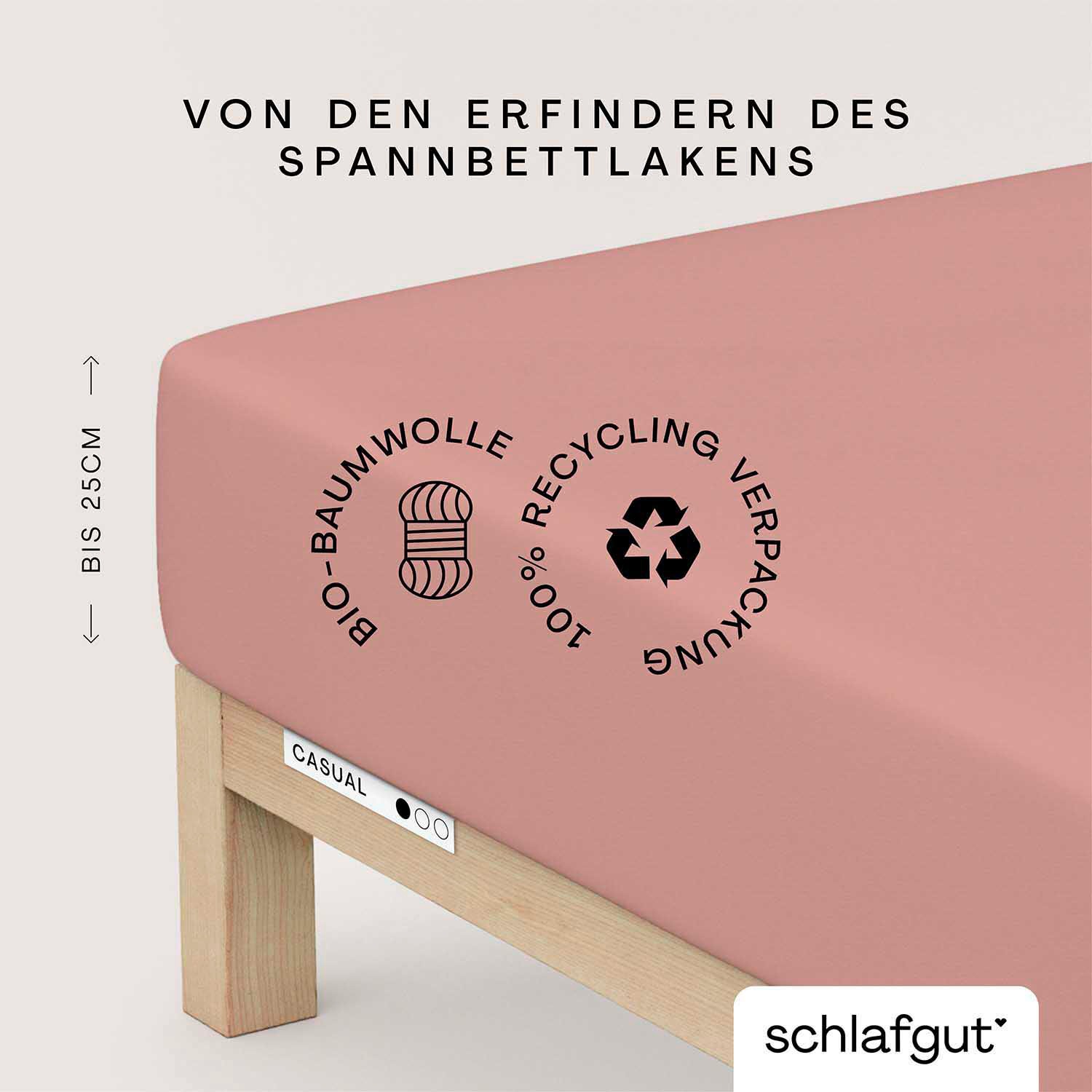 Schlafgut Spannbettlaken »CASUAL u.a. in Gr. 90x200, 140x200 oder 180x200 c günstig online kaufen