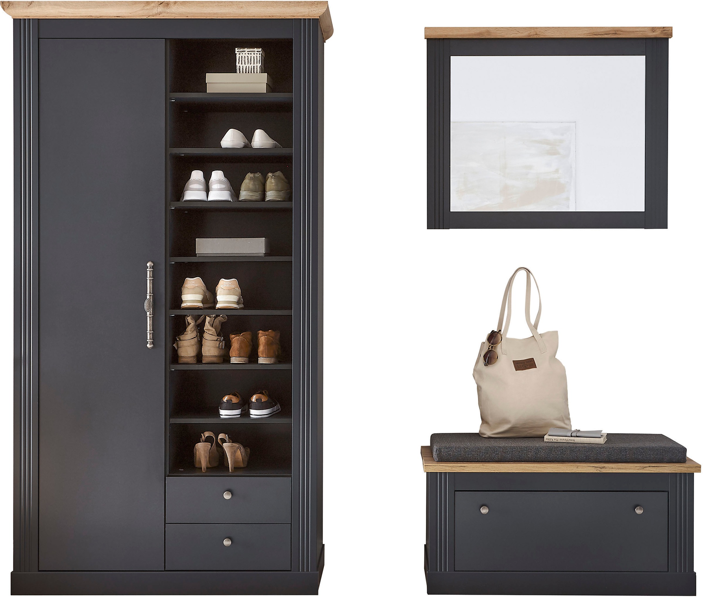 Home affaire Garderoben-Set "WESTMINSTER BESTSELLER" Schuhbank, Spiegel, Ga günstig online kaufen