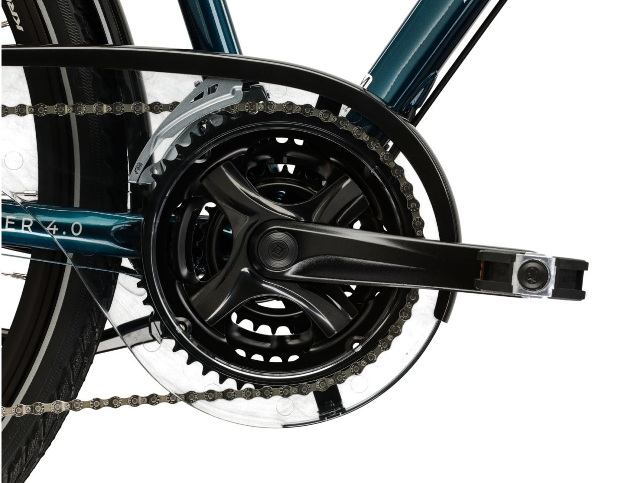 Kross Trekkingrad »KROSS Trekkingrad Herren 28" Explorer 45.0 blau 24 Gänge« 24 Gang Shimano DEORE M592 Schaltwerk Kettenschaltung