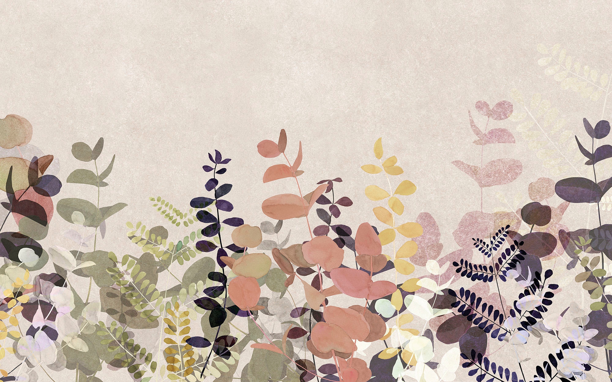 Komar Fototapete »Digitaldruck Vlies - Foggy Shrub - Größe 400 x 250 cm«, bedruckt, Wohnzimmer, Schlafzimmer