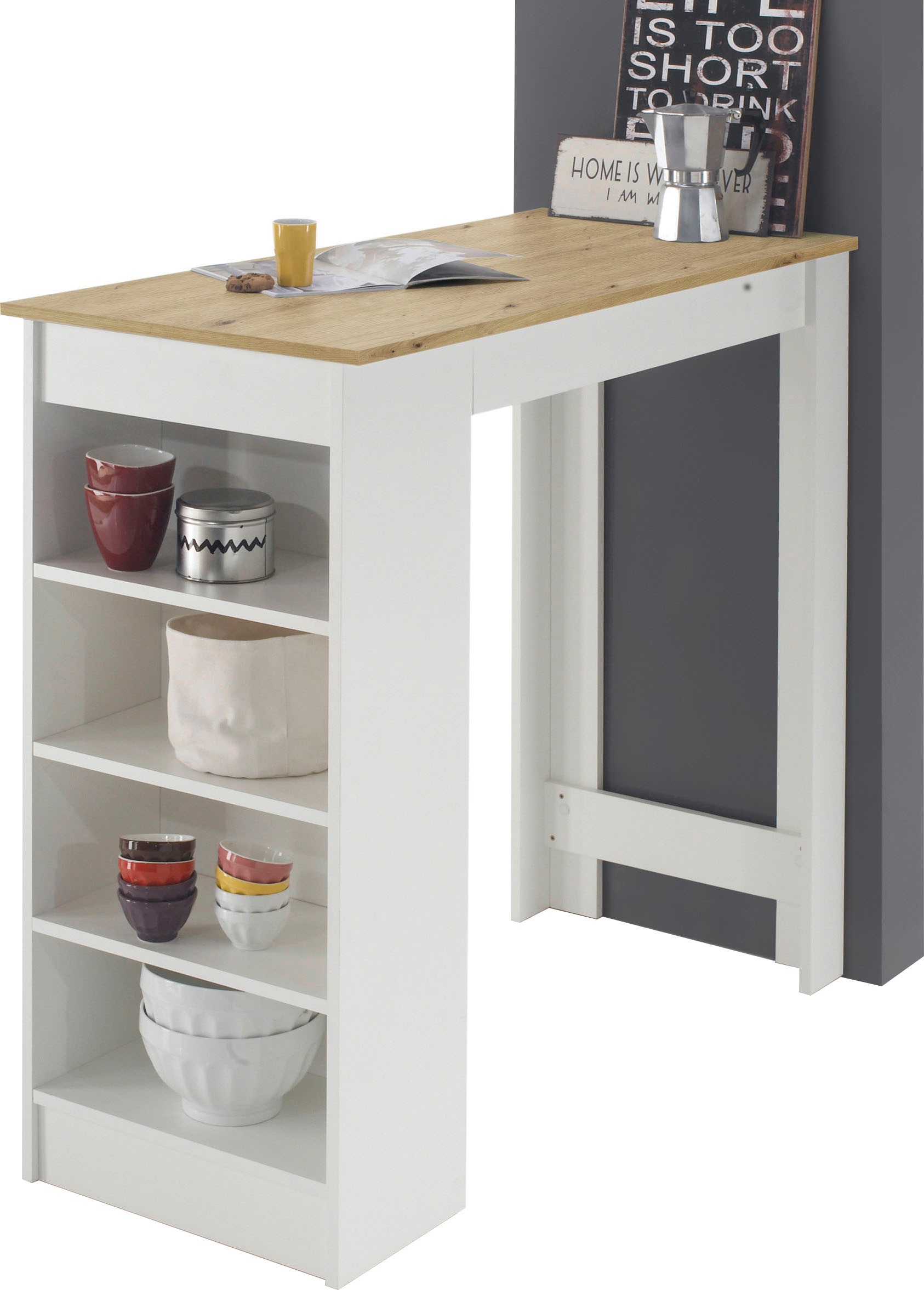 HBZ Bartisch »Mojito, TOPSELLER!«, (Bartisch, Tisch), Bartisch mit Regal be günstig online kaufen
